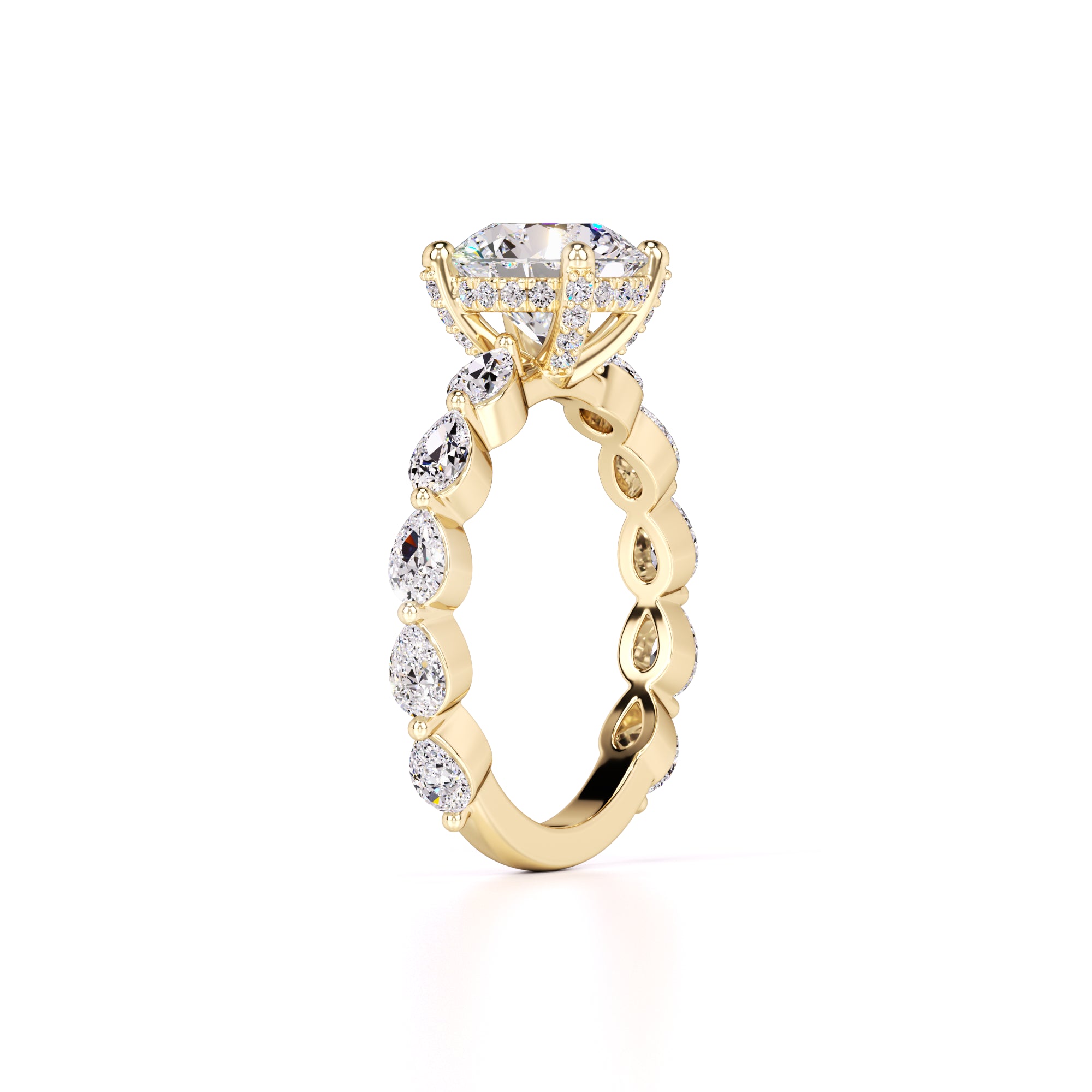 Sarah Lab Grown Diamond Ring | Yellow Gold | 3
