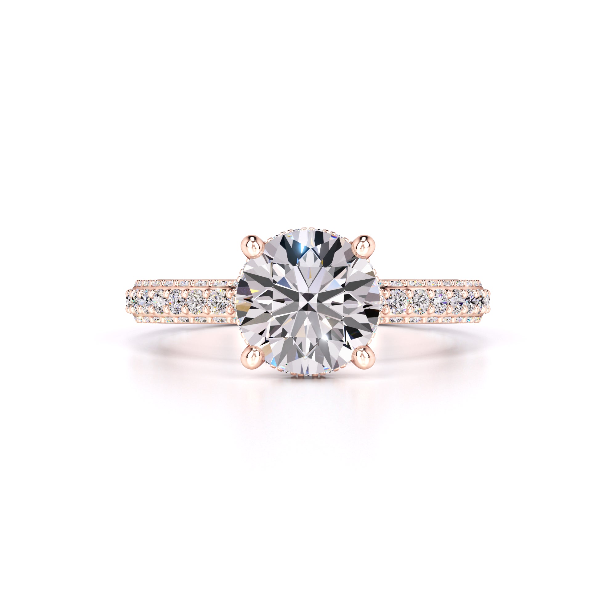 Taylor Moissanite & Lab Grown Diamond Ring | Rose Gold | 1