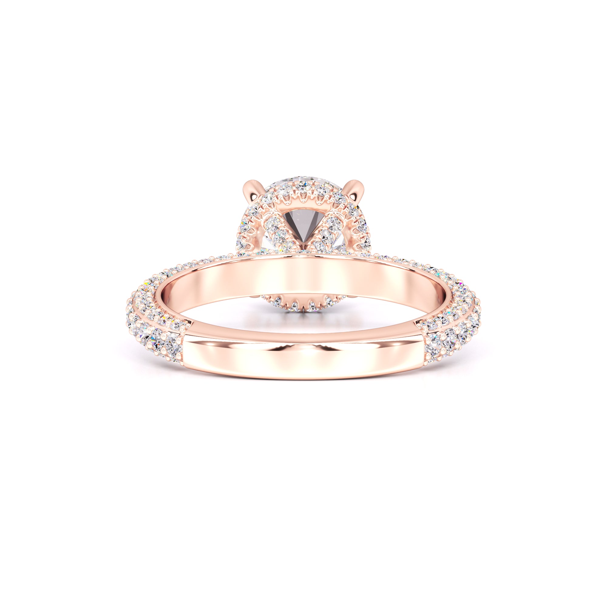 Taylor Moissanite & Lab Grown Diamond Ring | Rose Gold | 3