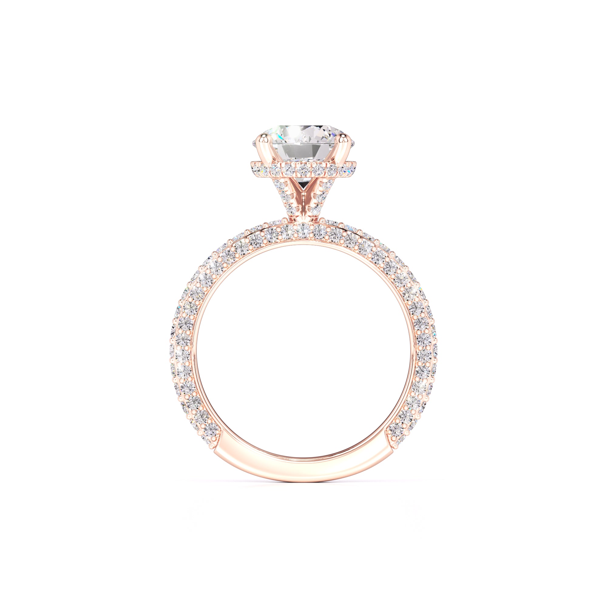 Taylor Moissanite & Lab Grown Diamond Ring | Rose Gold | 4