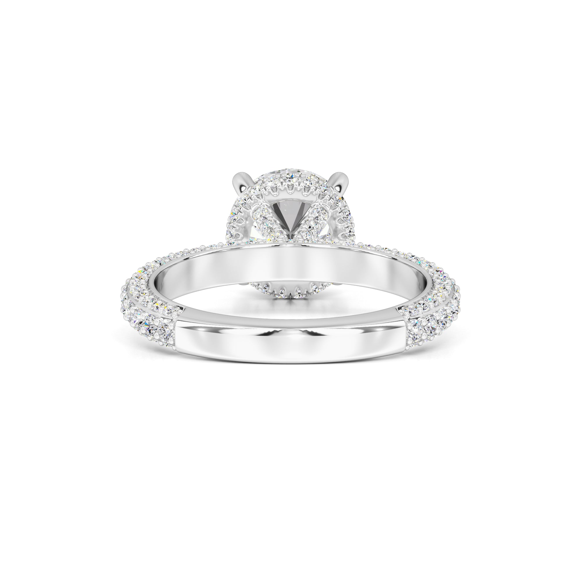 Taylor Moissanite & Lab Grown Diamond Ring | White Gold | 3