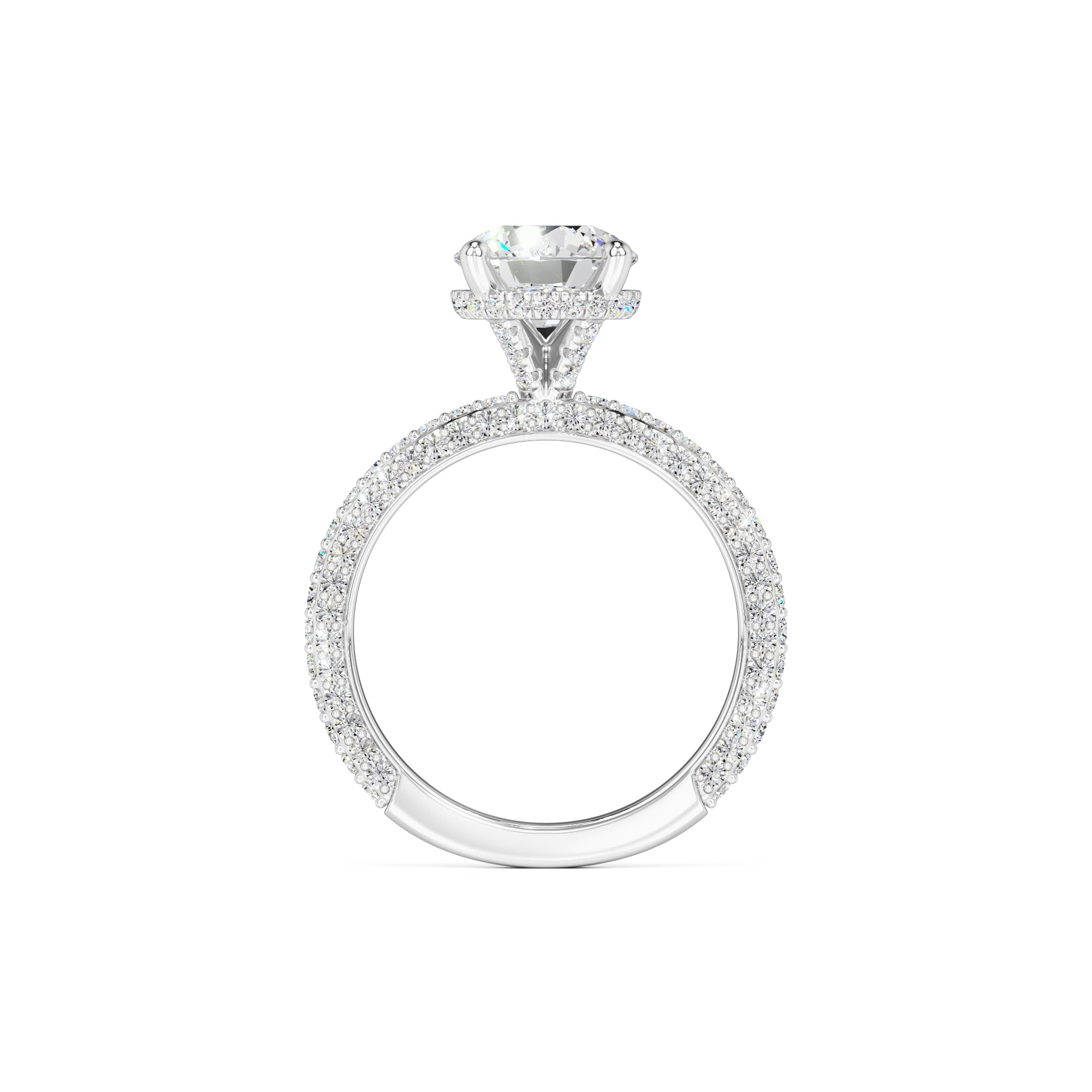 Taylor Moissanite & Lab Grown Diamond Ring | White Gold | 4