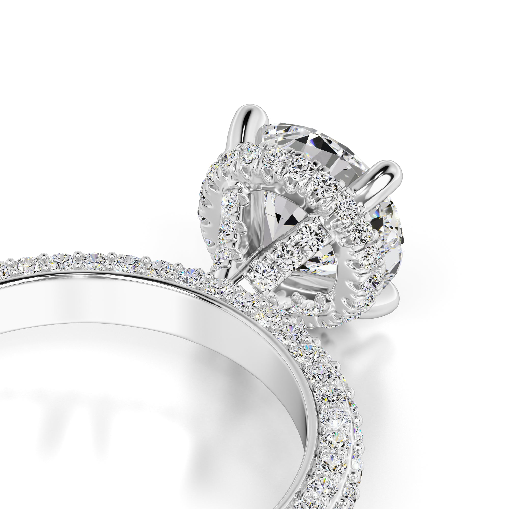 Taylor Moissanite & Lab Grown Diamond Ring | White Gold | 2