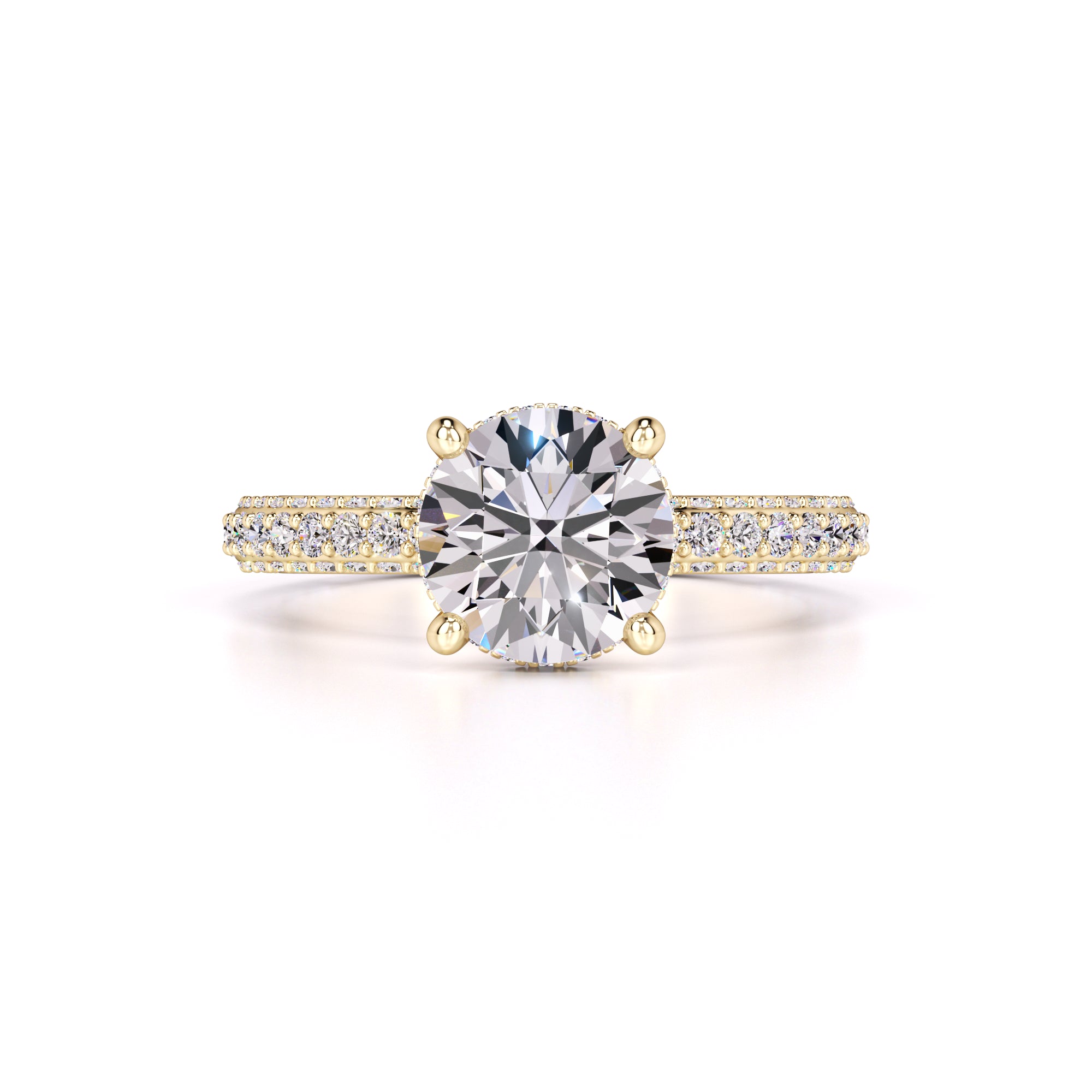 Taylor Moissanite & Lab Grown Diamond Ring | Yellow Gold | 1