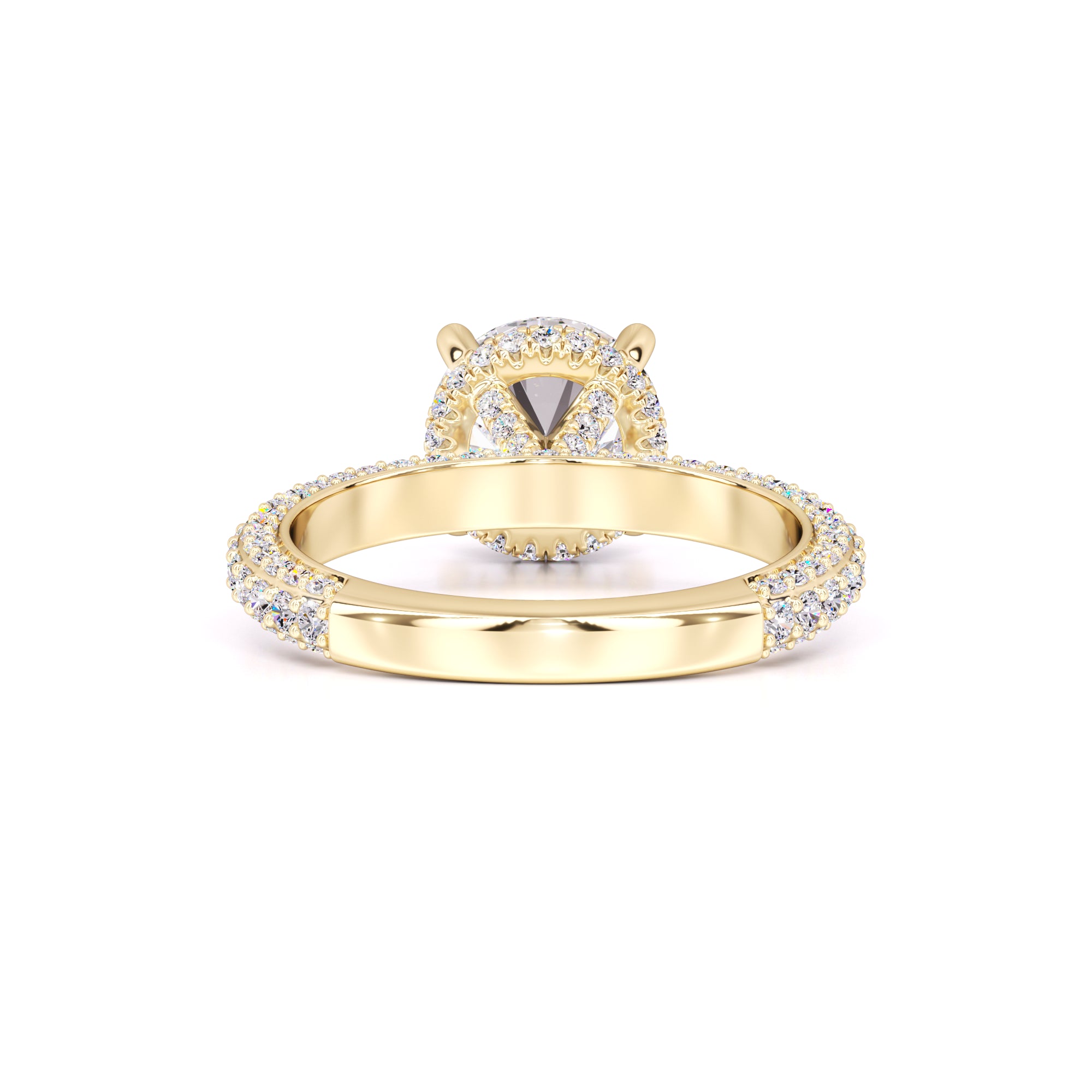 Taylor Moissanite & Lab Grown Diamond Ring | Yellow Gold | 3