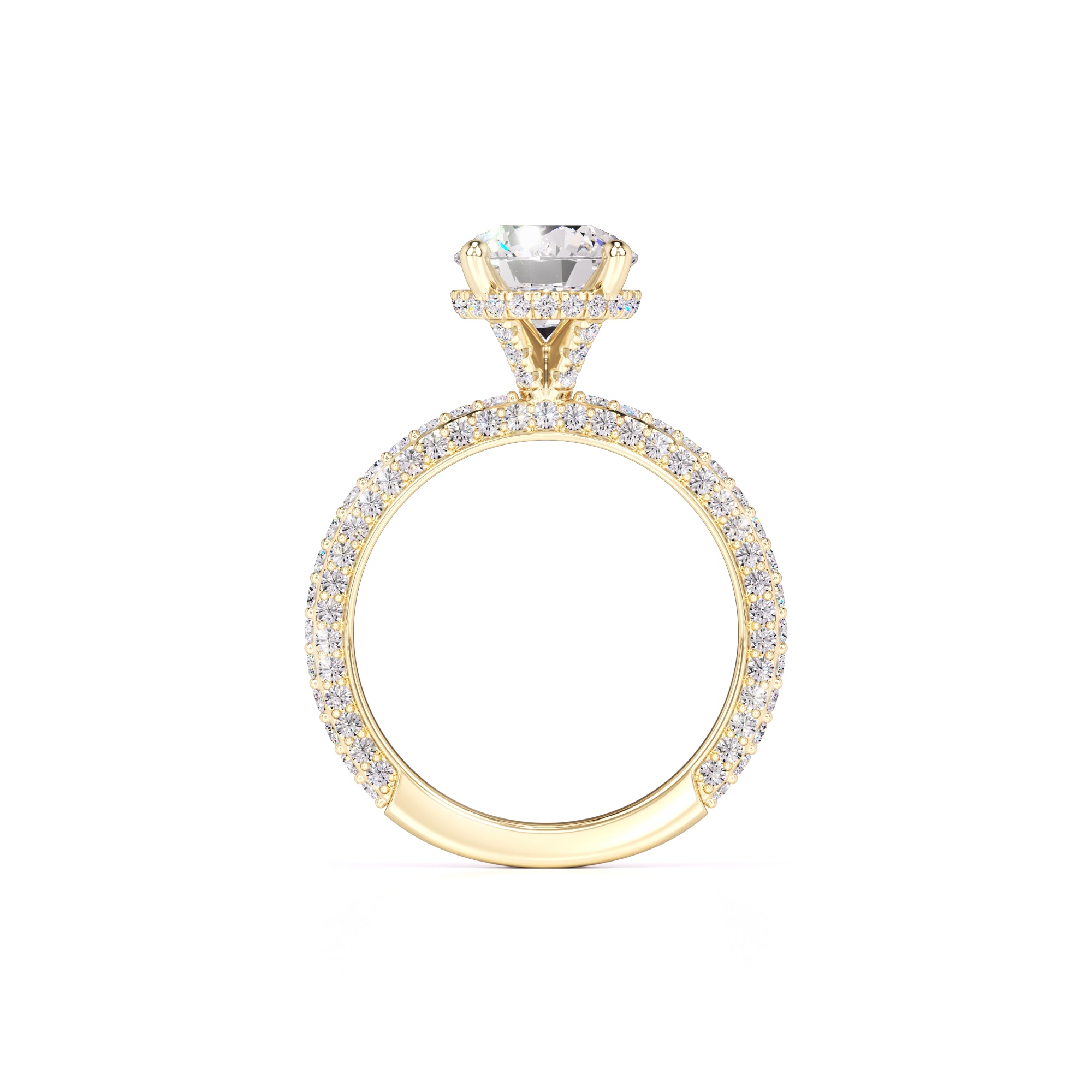 Taylor Moissanite & Lab Grown Diamond Ring | Yellow Gold | 4