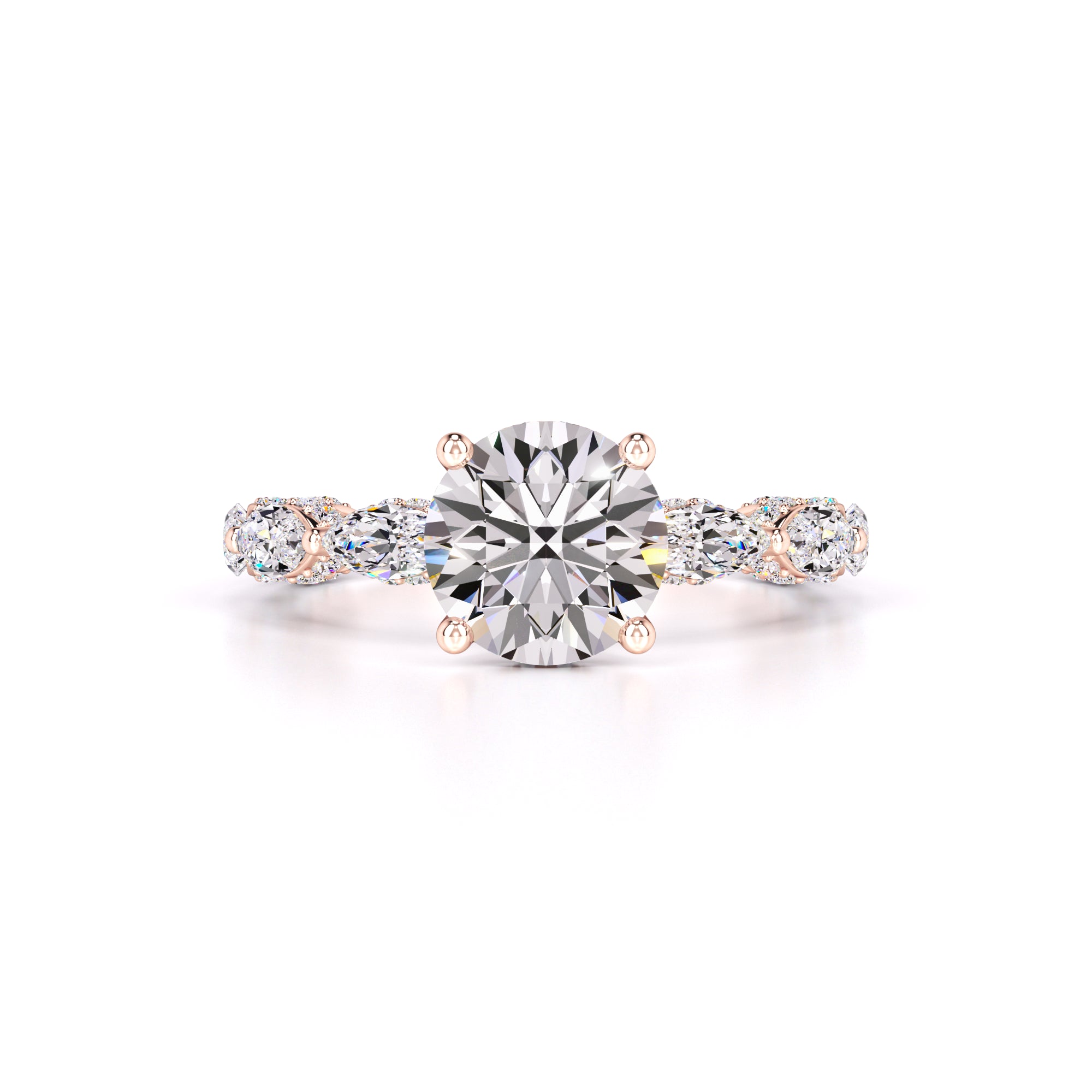 Kiara Moissanite & Lab Grown Diamond Ring | Rose Gold | 1
