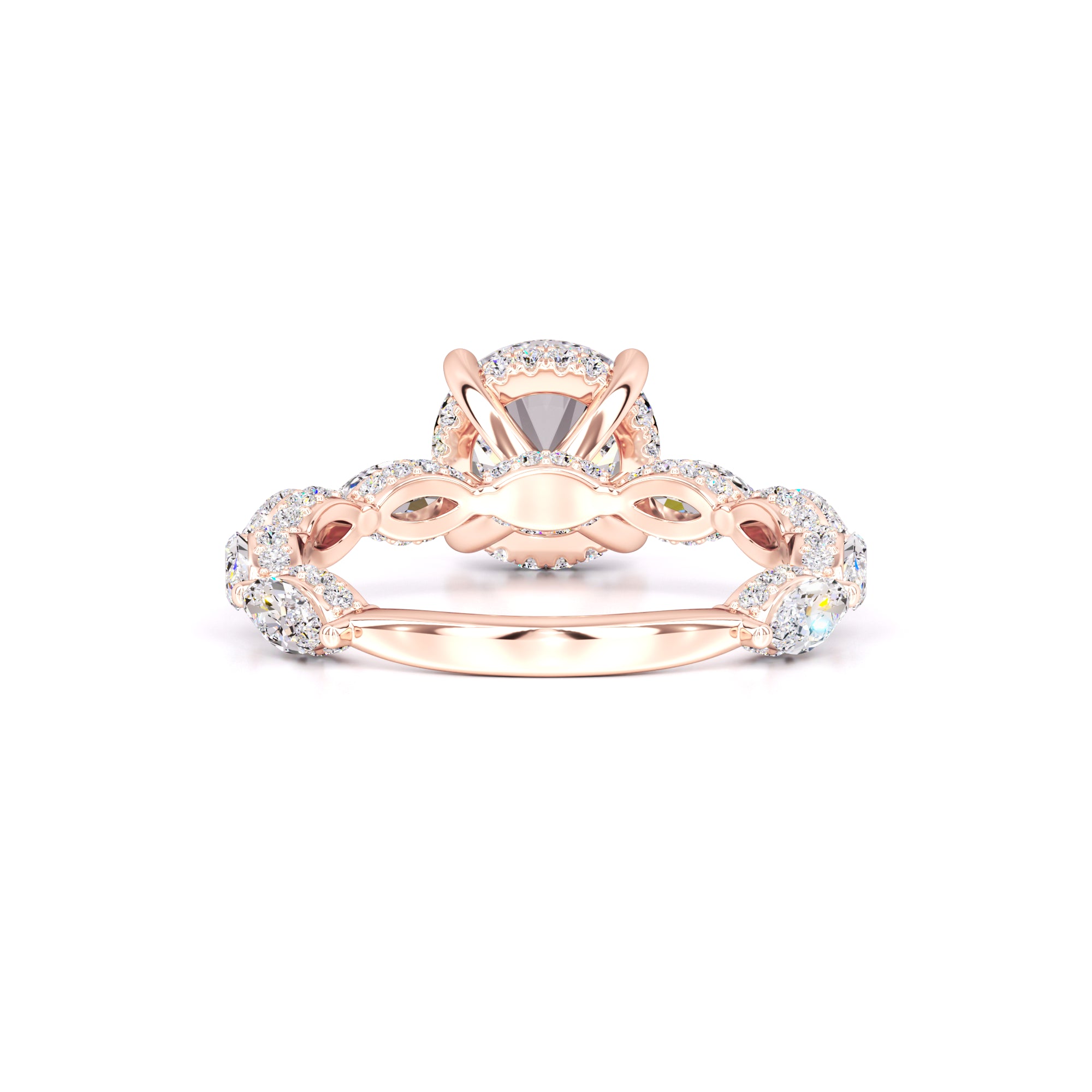 Kiara Moissanite & Lab Grown Diamond Ring | Rose Gold | 3