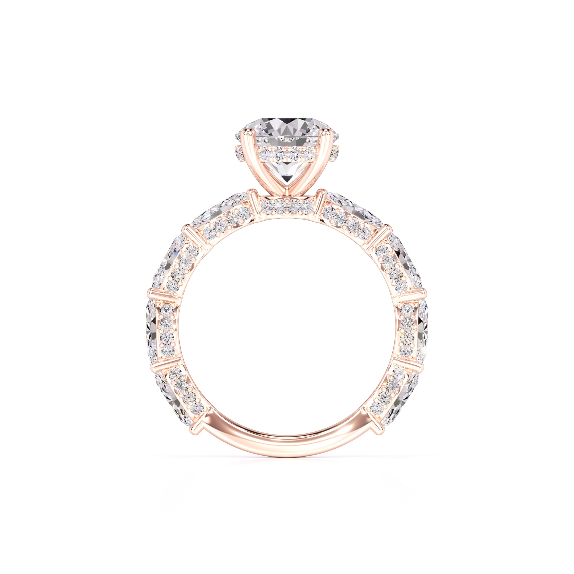 Kiara Moissanite & Lab Grown Diamond Ring | Rose Gold | 4