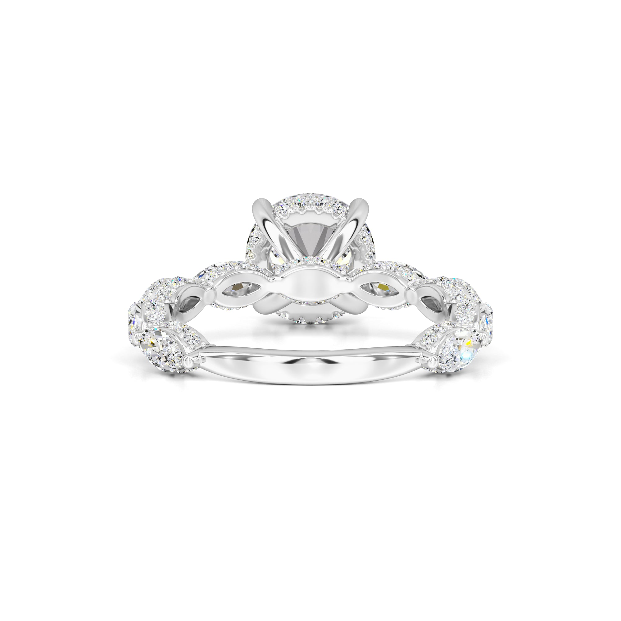 Kiara Moissanite & Lab Grown Diamond Ring | White Gold | 3