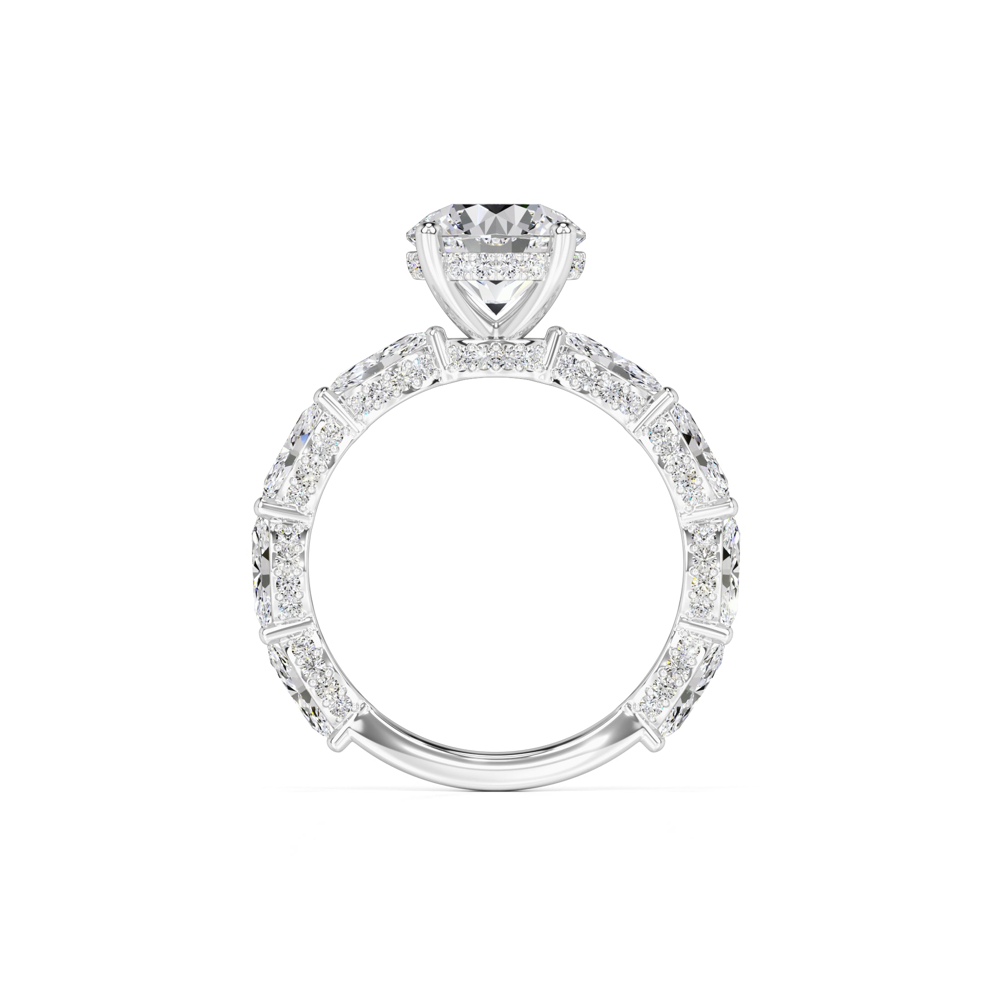 Kiara Moissanite & Lab Grown Diamond Ring | White Gold | 4