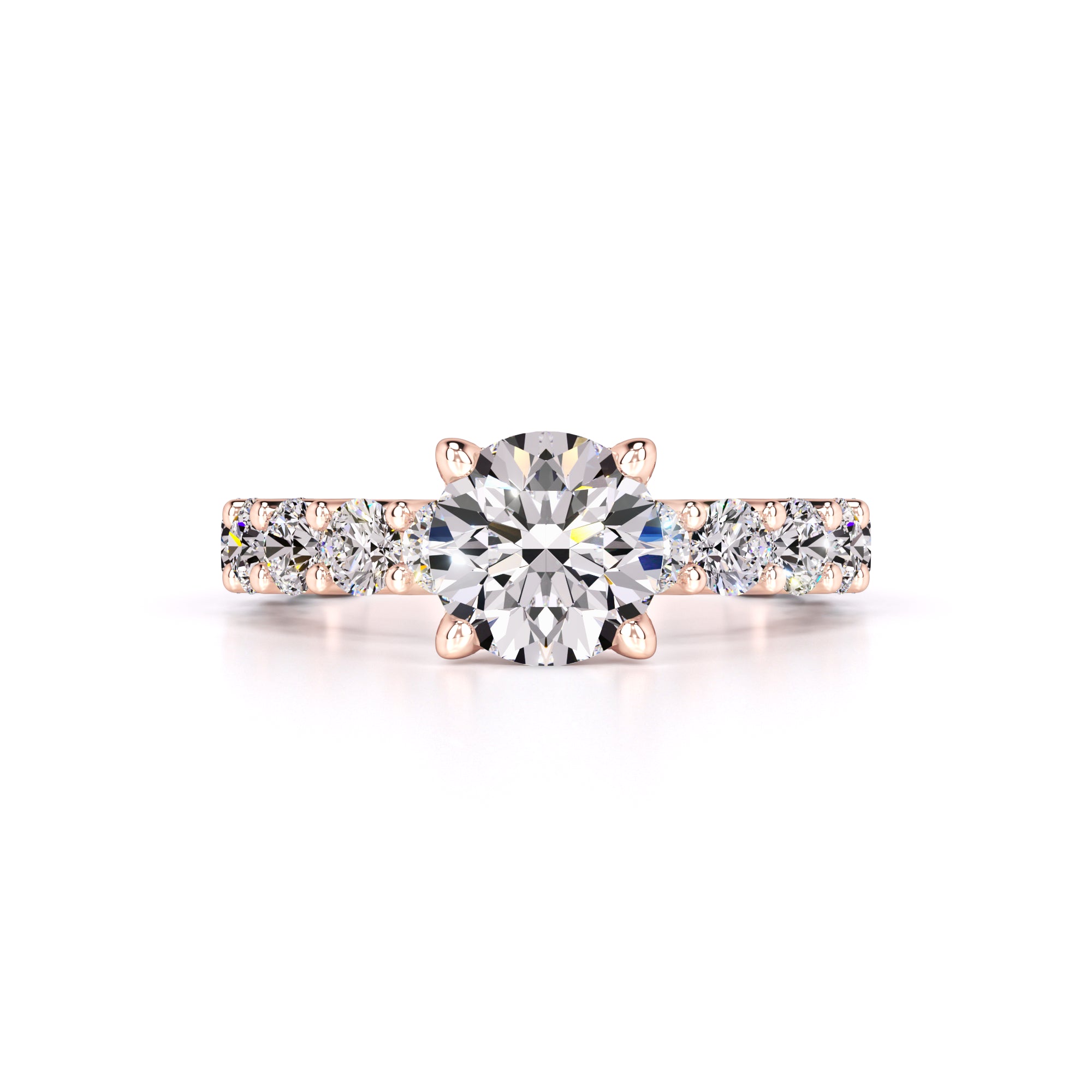 Lila Moissanite & Lab Grown Diamond Ring | Rose Gold | 1