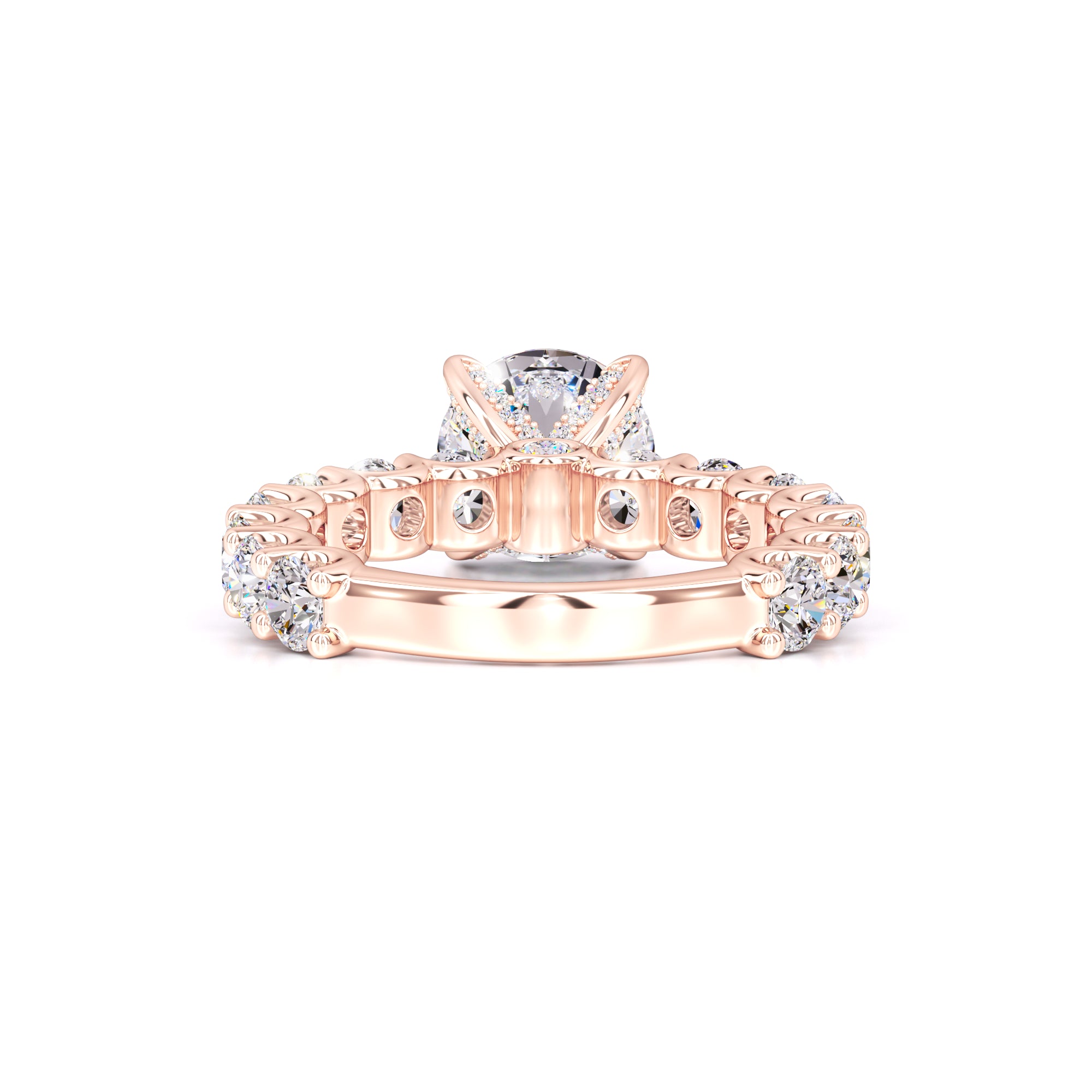 Lila Moissanite & Lab Grown Diamond Ring | Rose Gold | 3