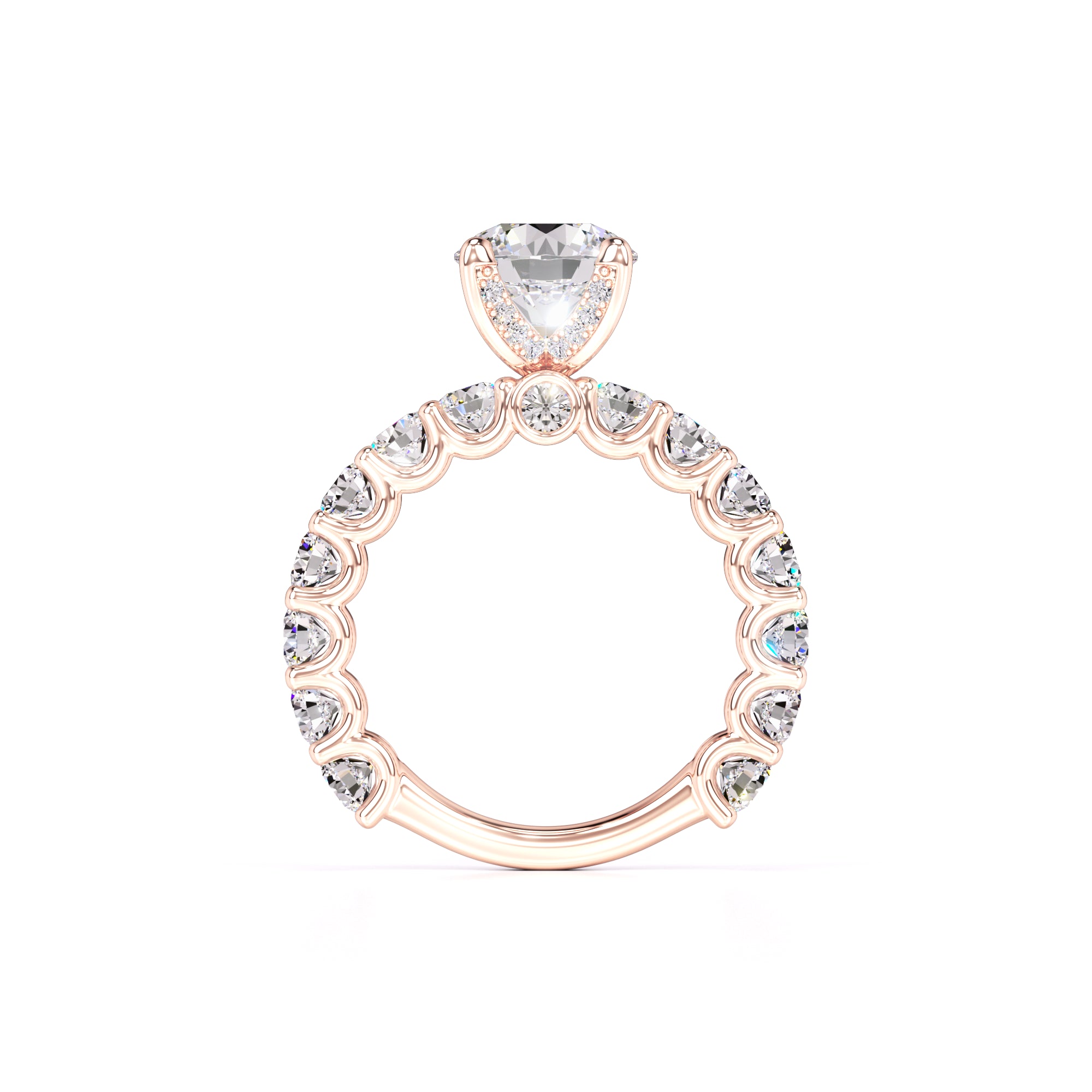 Lila Moissanite & Lab Grown Diamond Ring | Rose Gold | 4