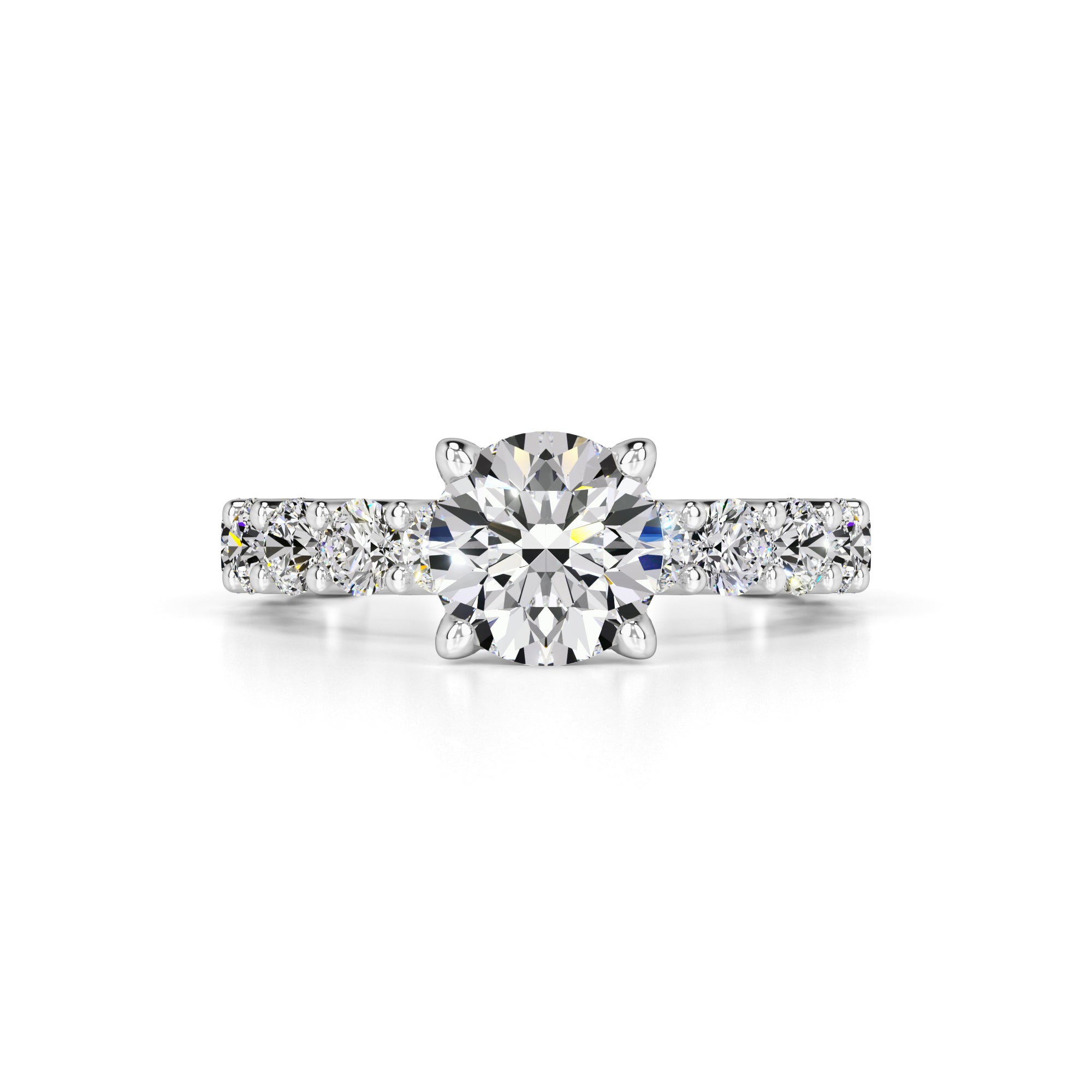 Lila Moissanite & Lab Grown Diamond Ring | White Gold | 1