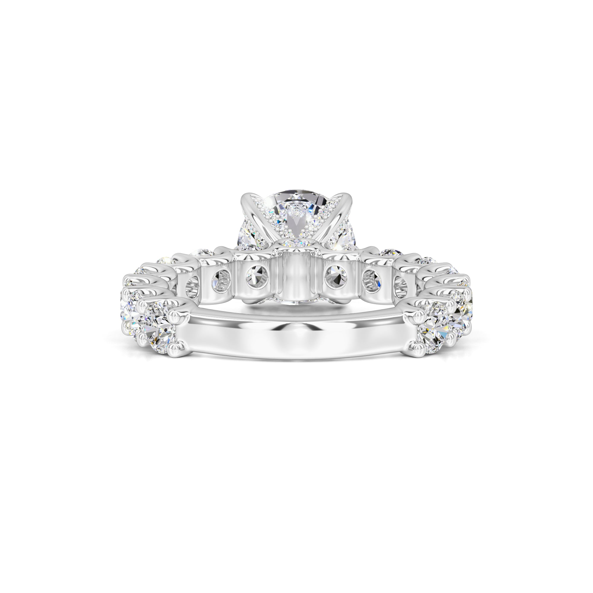 Lila Moissanite & Lab Grown Diamond Ring | White Gold | 3
