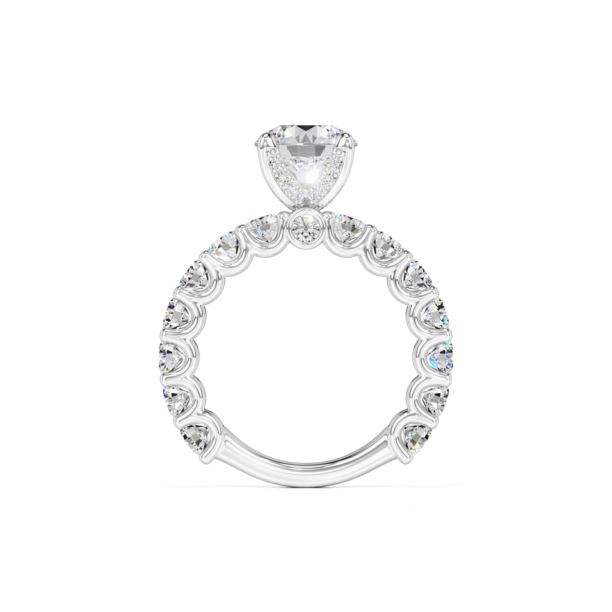 Lila Moissanite & Lab Grown Diamond Ring | White Gold | 4