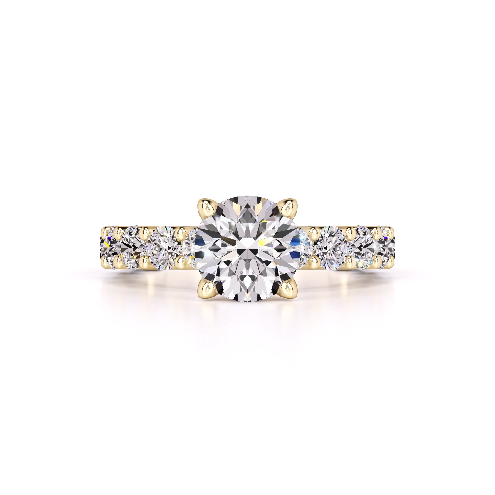 Lila Moissanite & Lab Grown Diamond Ring | Yellow Gold | 1