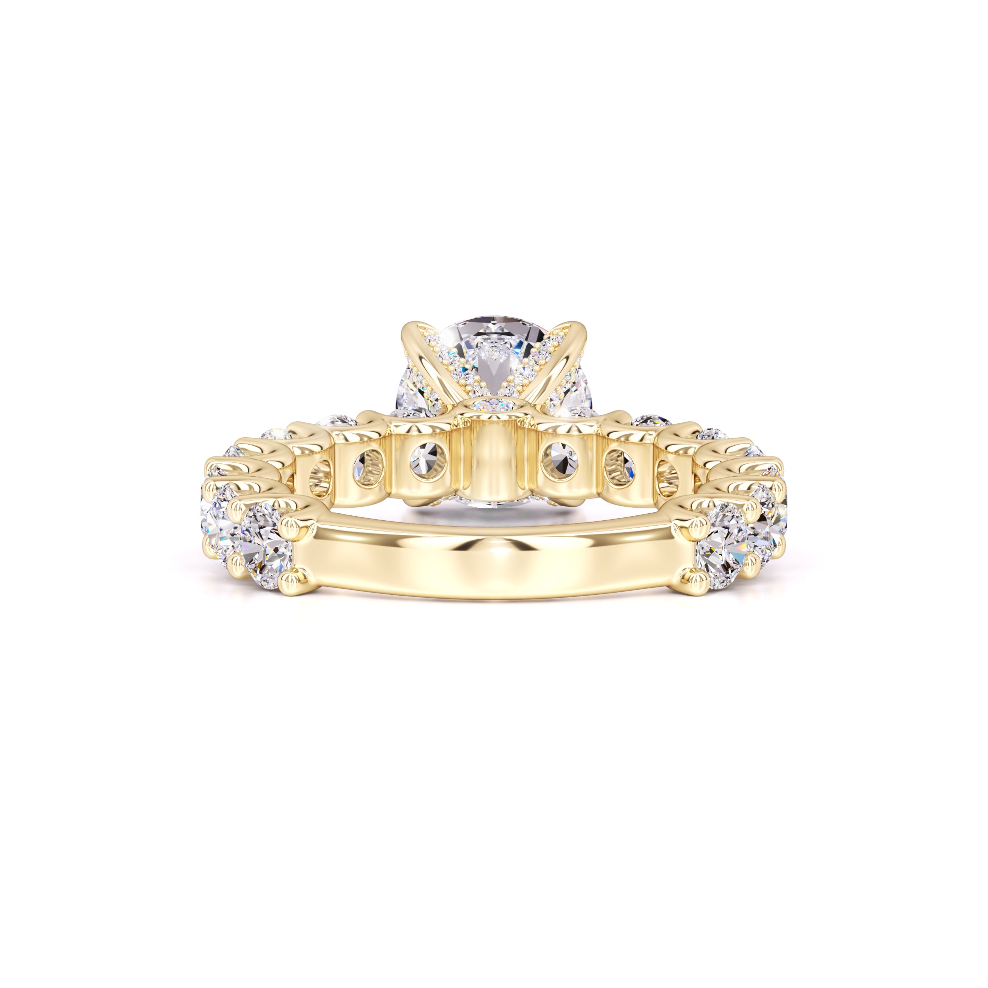 Lila Moissanite & Lab Grown Diamond Ring | Yellow Gold | 3