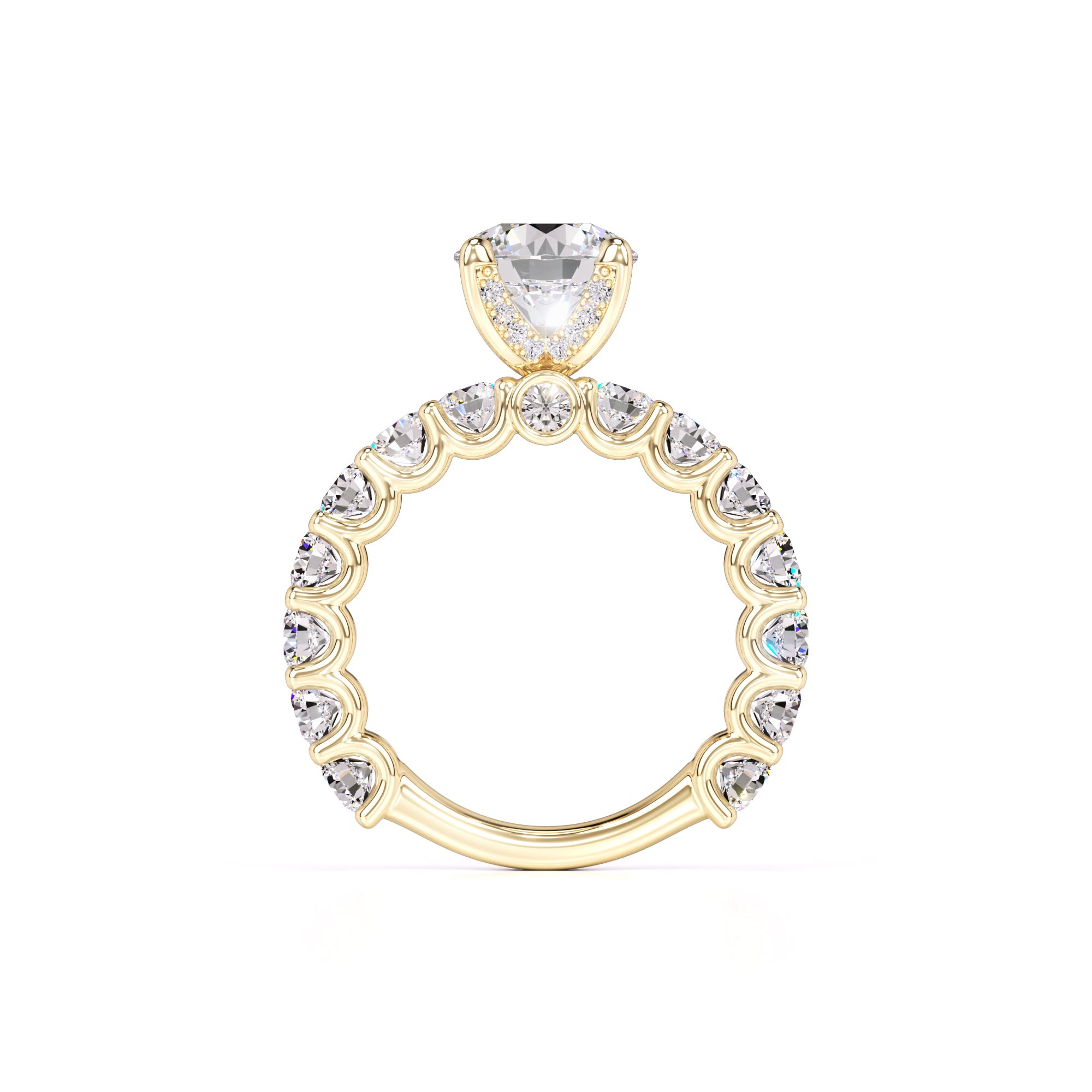 Lila Moissanite & Lab Grown Diamond Ring | Yellow Gold | 4
