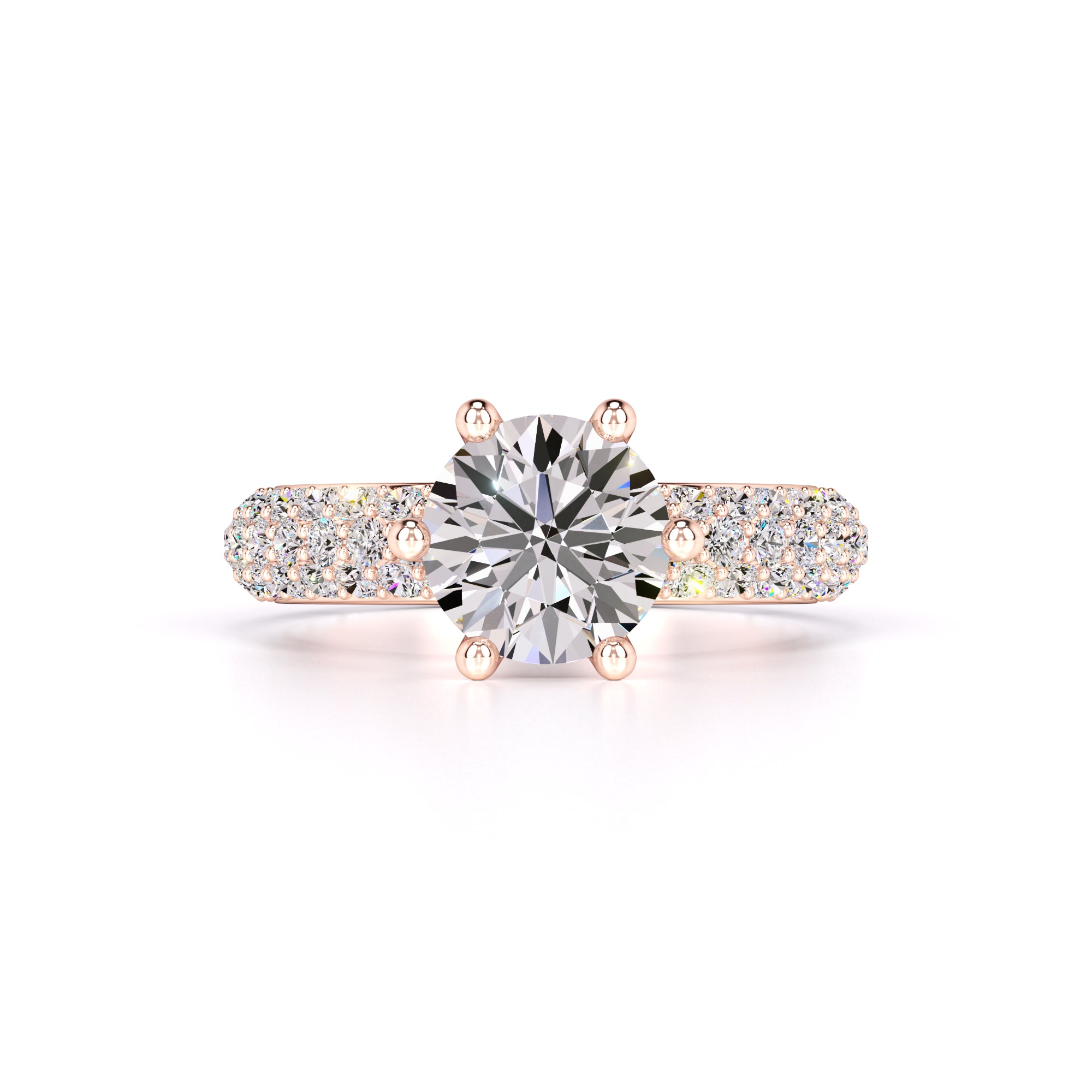 Isla Moissanite & Lab Grown Diamond Ring | Rose Gold | 1