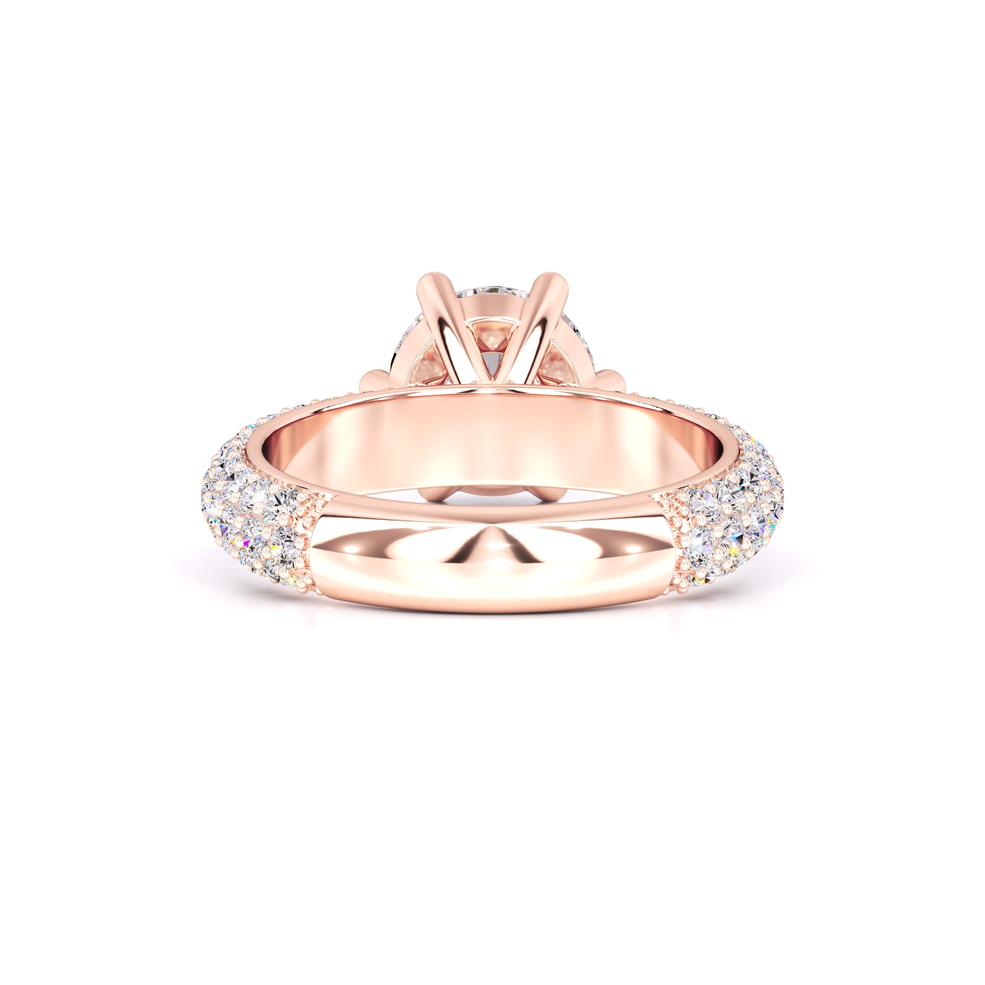 Isla Moissanite & Lab Grown Diamond Ring | Rose Gold | 3