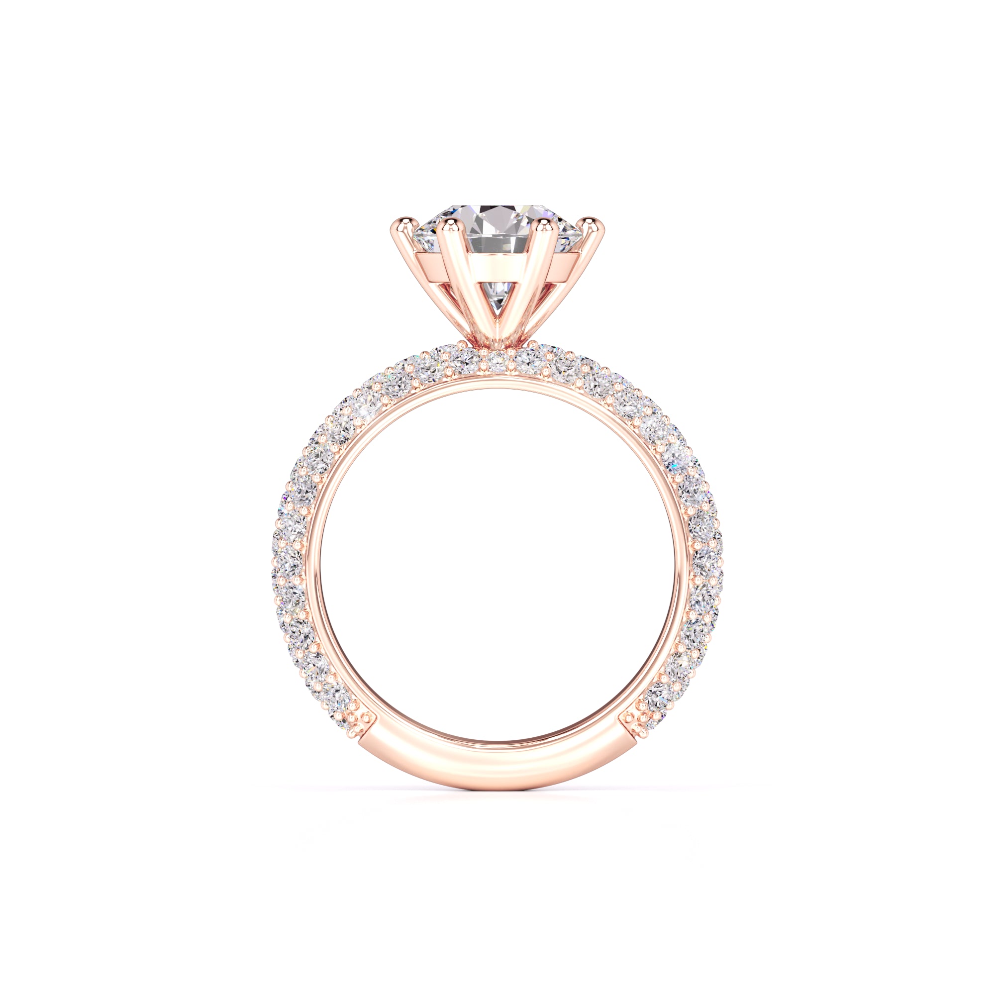 Isla Moissanite & Lab Grown Diamond Ring | Rose Gold | 4