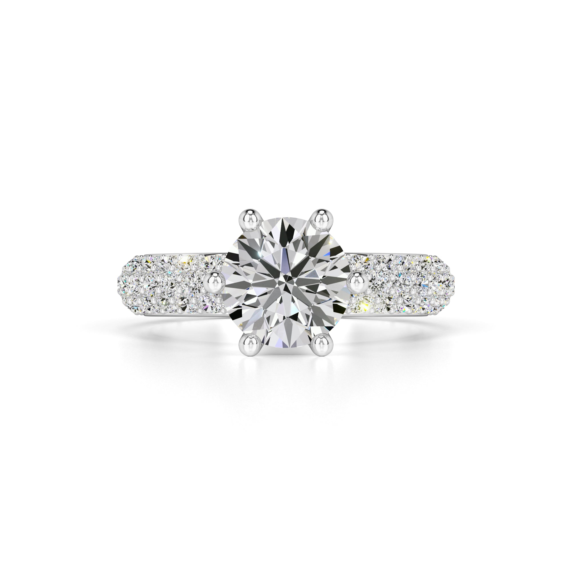 Isla Moissanite & Lab Grown Diamond Ring | White Gold | 1