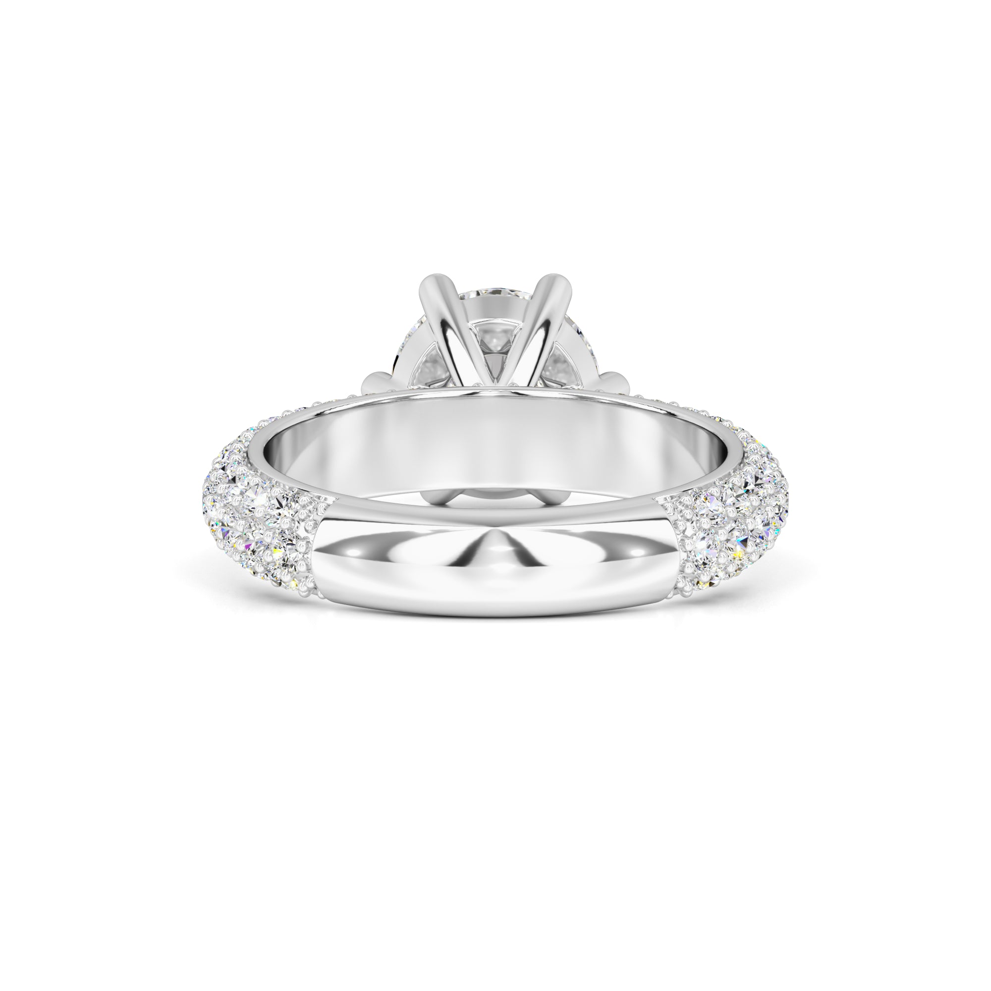 Isla Moissanite & Lab Grown Diamond Ring | White Gold | 3