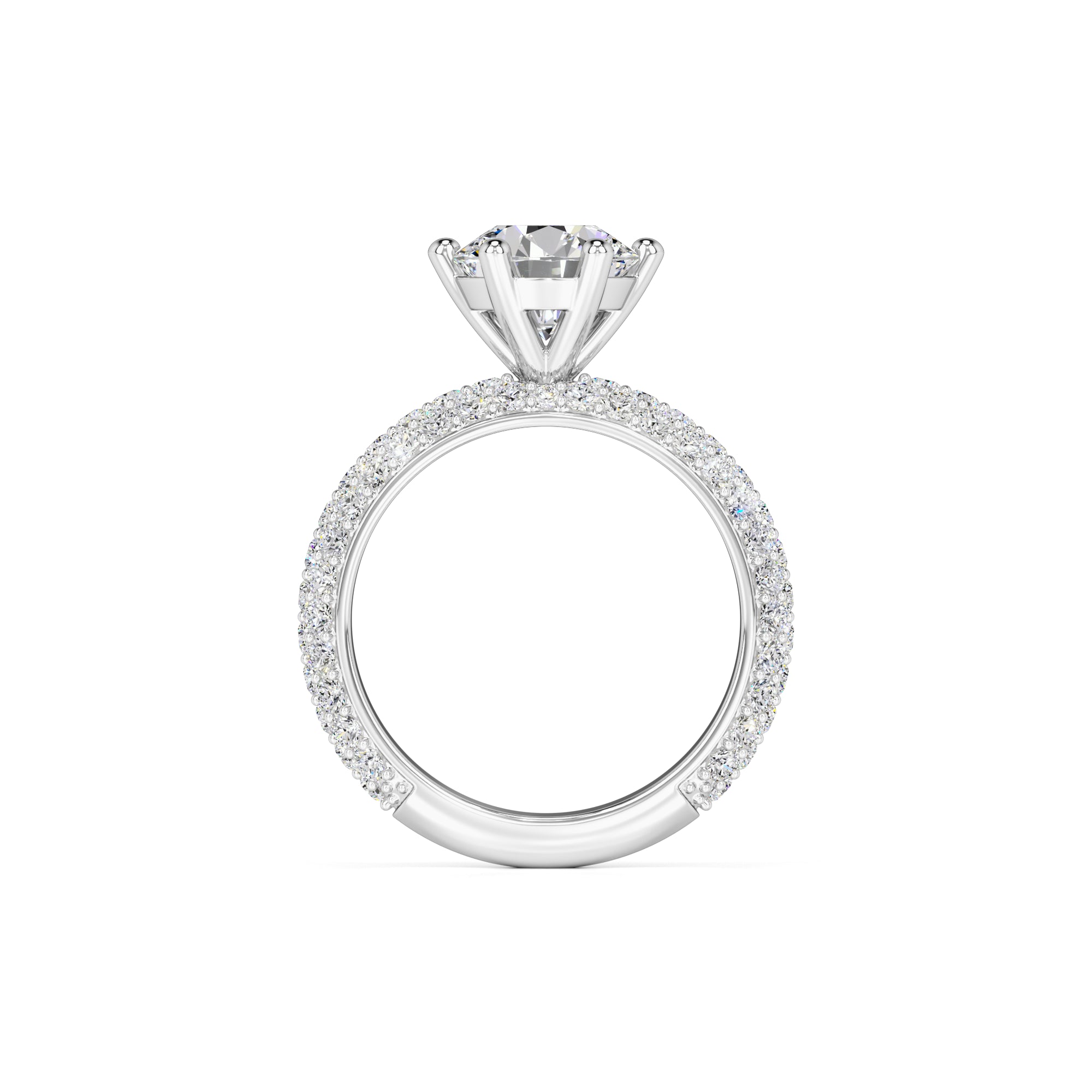 Isla Moissanite & Lab Grown Diamond Ring | White Gold | 4