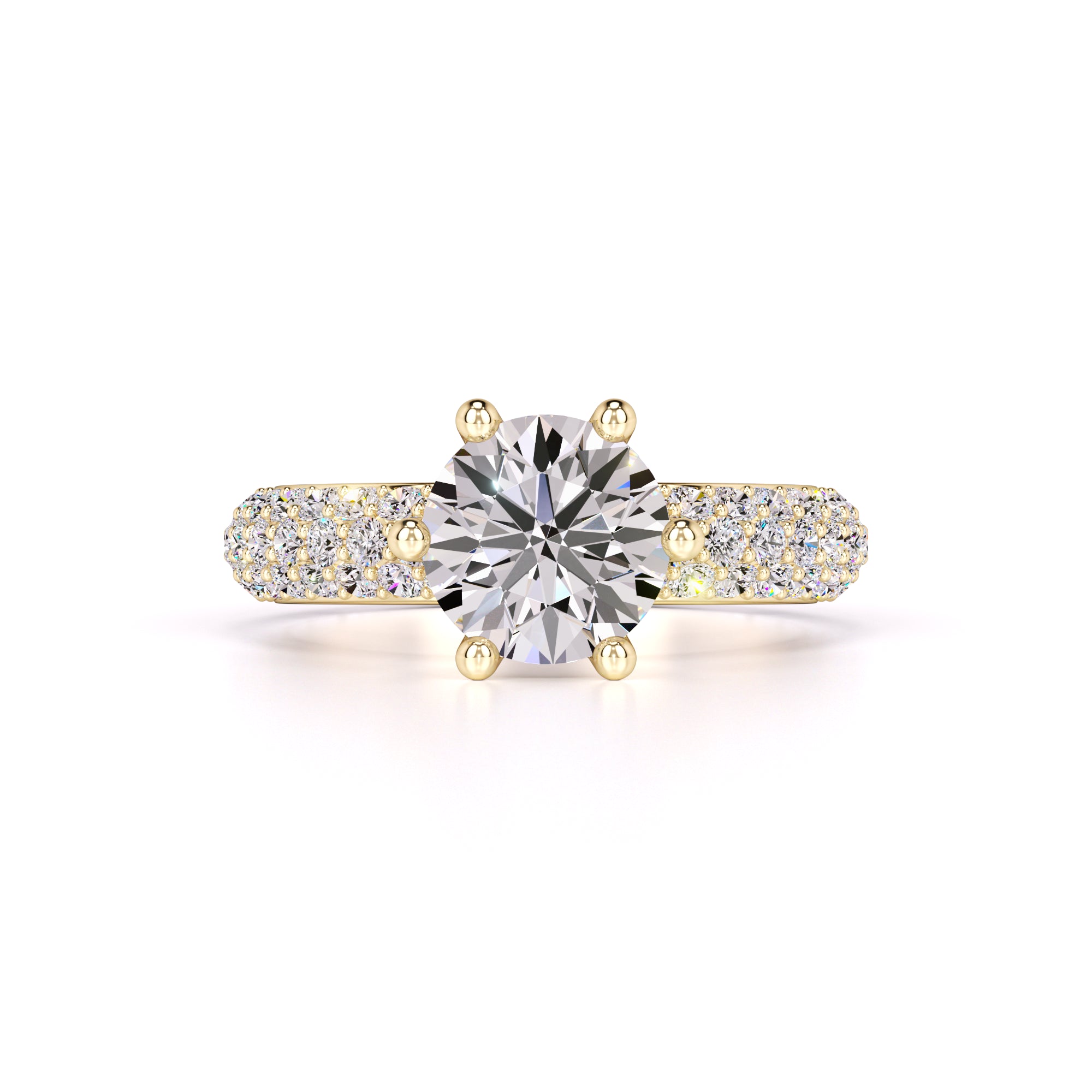 Isla Moissanite & Lab Grown Diamond Ring | Yellow Gold | 1