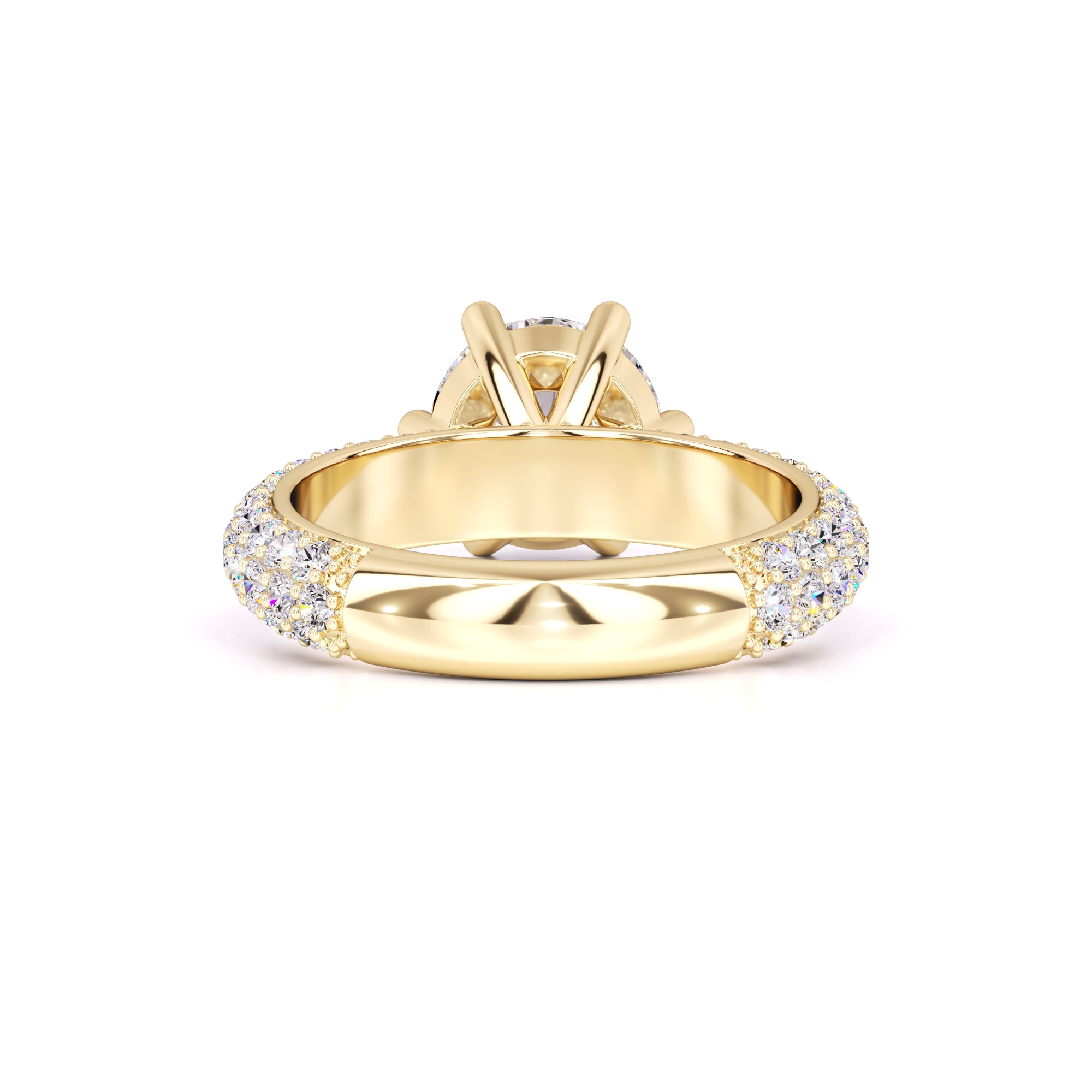 Isla Moissanite & Lab Grown Diamond Ring | Yellow Gold | 3