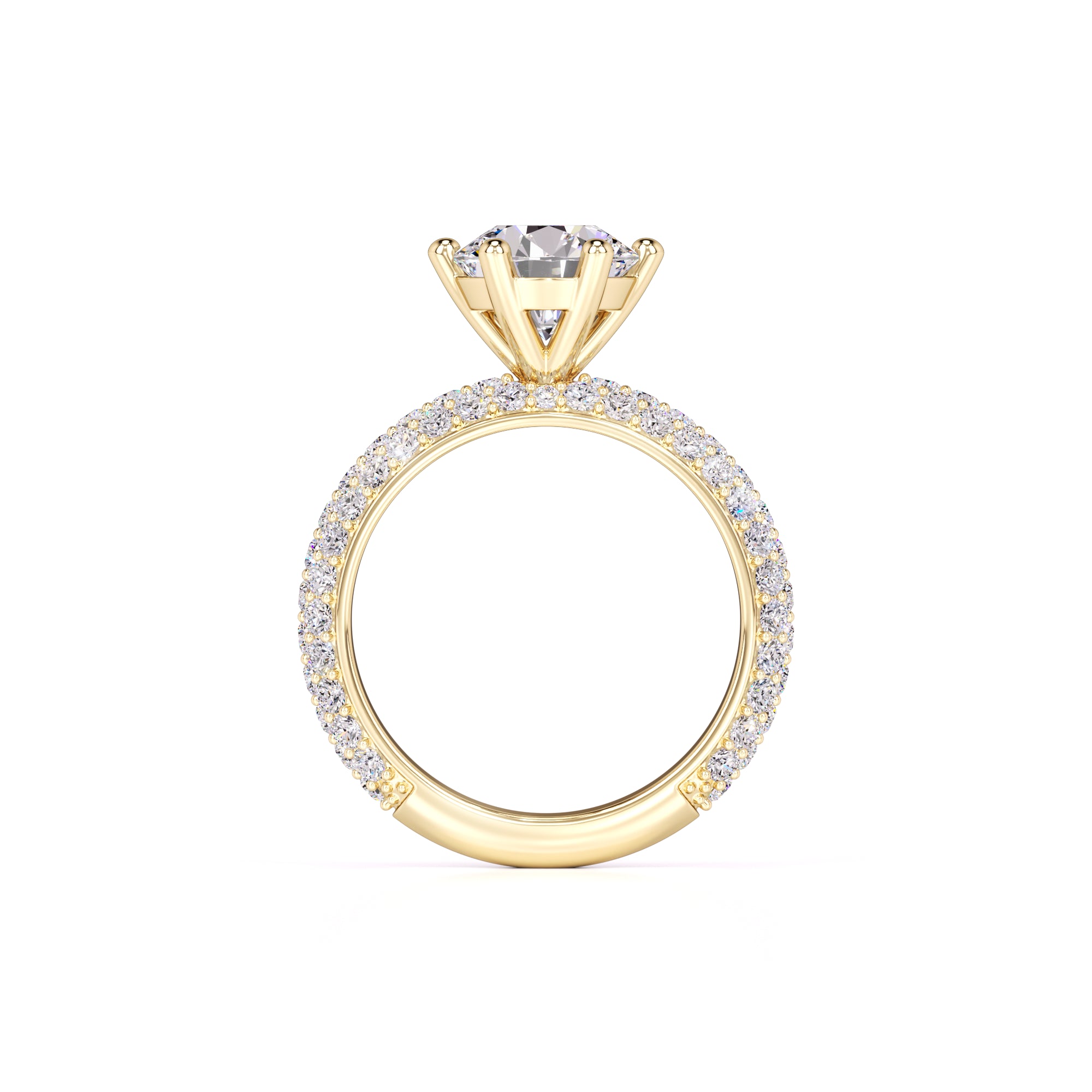 Isla Moissanite & Lab Grown Diamond Ring | Yellow Gold | 4