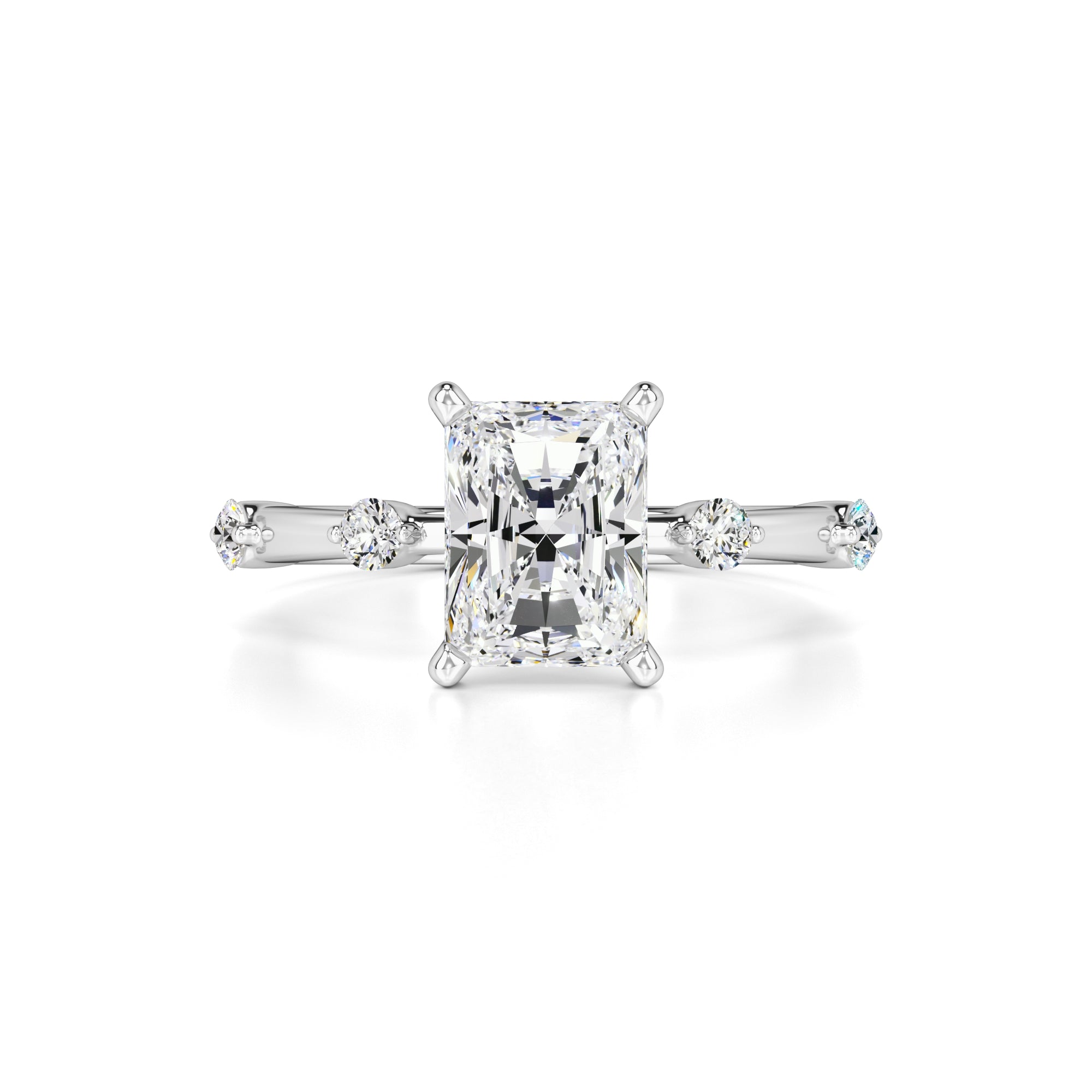 Georgia Moissanite & Lab Grown Diamond Ring | White Gold | 1