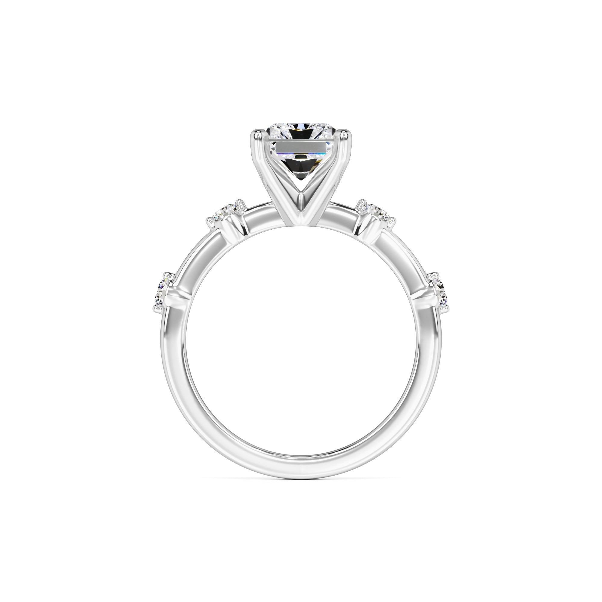 Georgia Moissanite & Lab Grown Diamond Ring | White Gold | 4