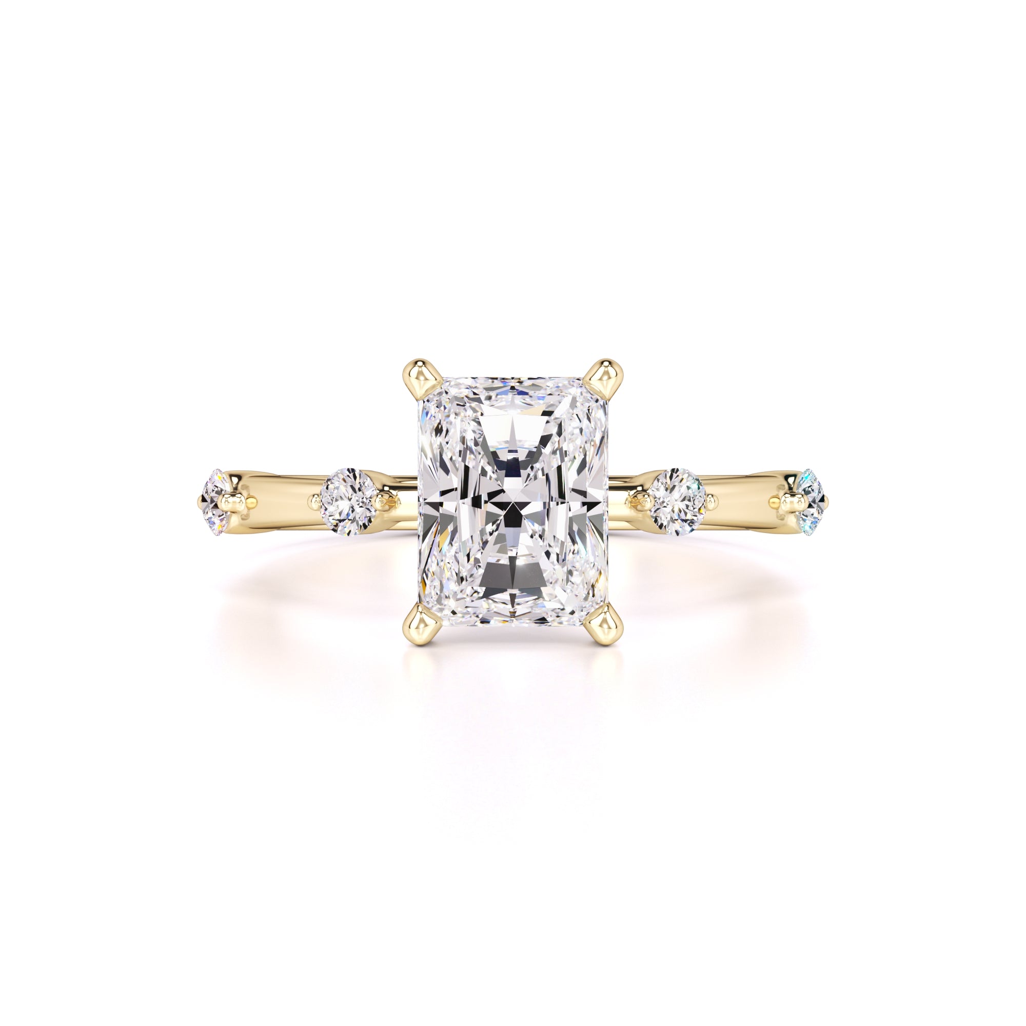 Georgia Moissanite & Lab Grown Diamond Ring | Yellow Gold | 1