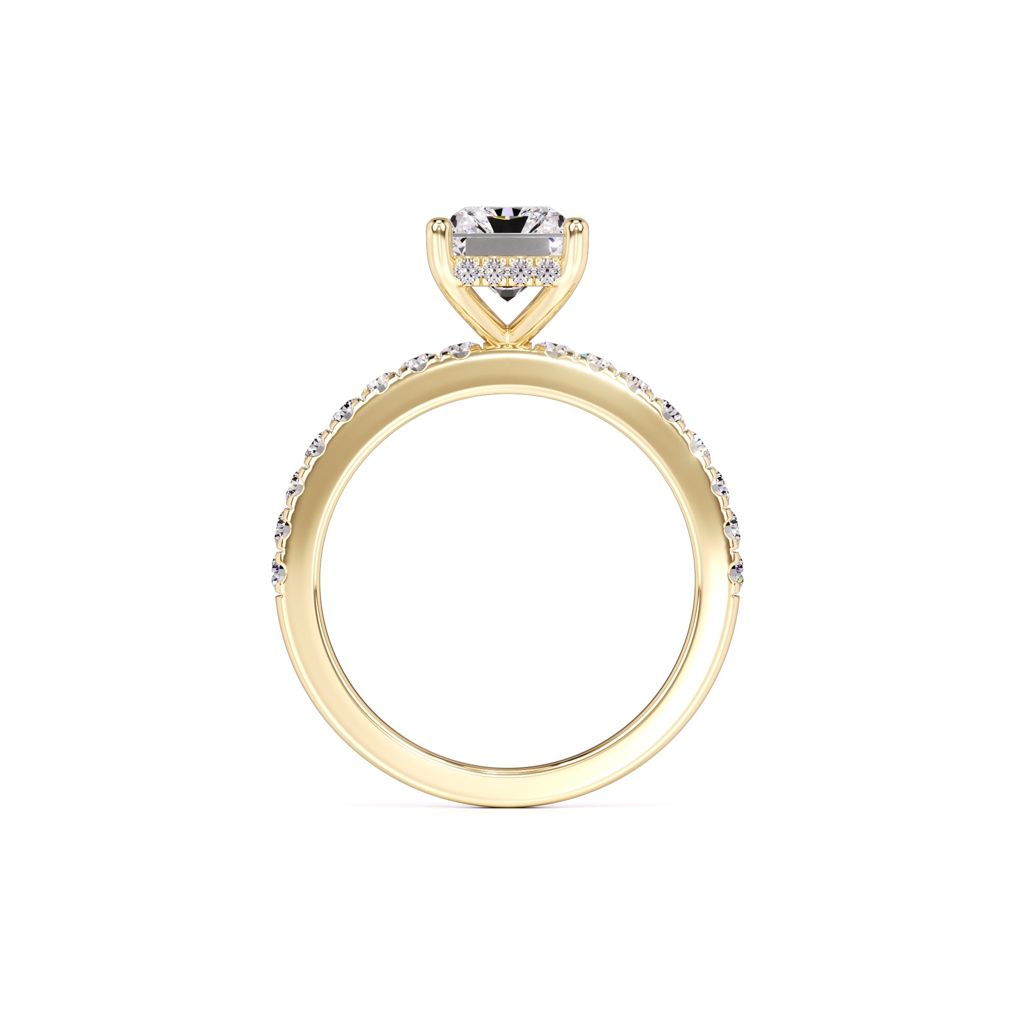 Gracie Moissanite & Lab Grown Diamond Ring | Yellow Gold | 4