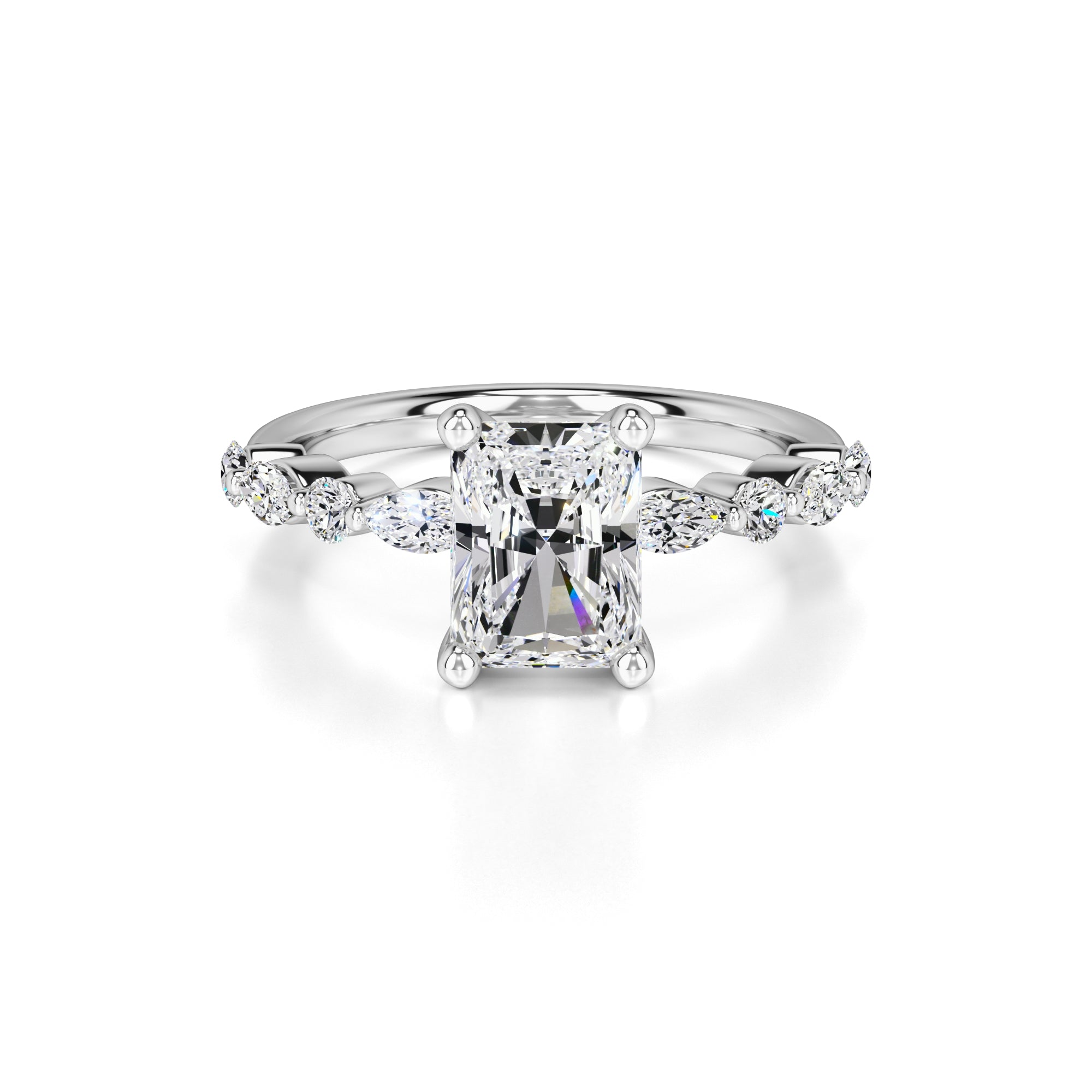 Jade Lab Grown Diamond Ring | White Gold | 1