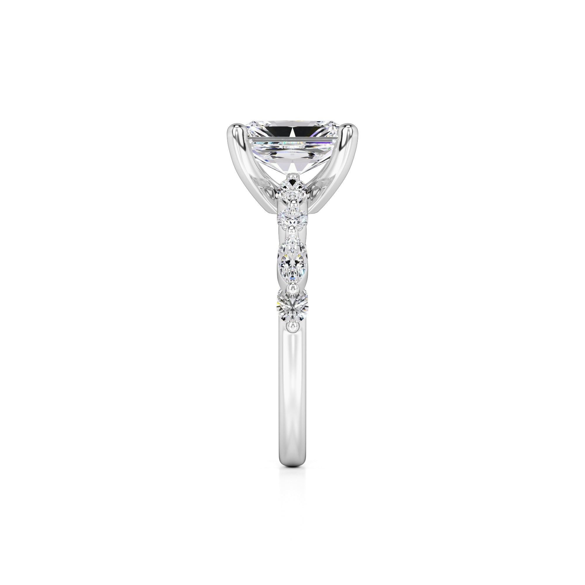 Jade Lab Grown Diamond Ring | White Gold | 4
