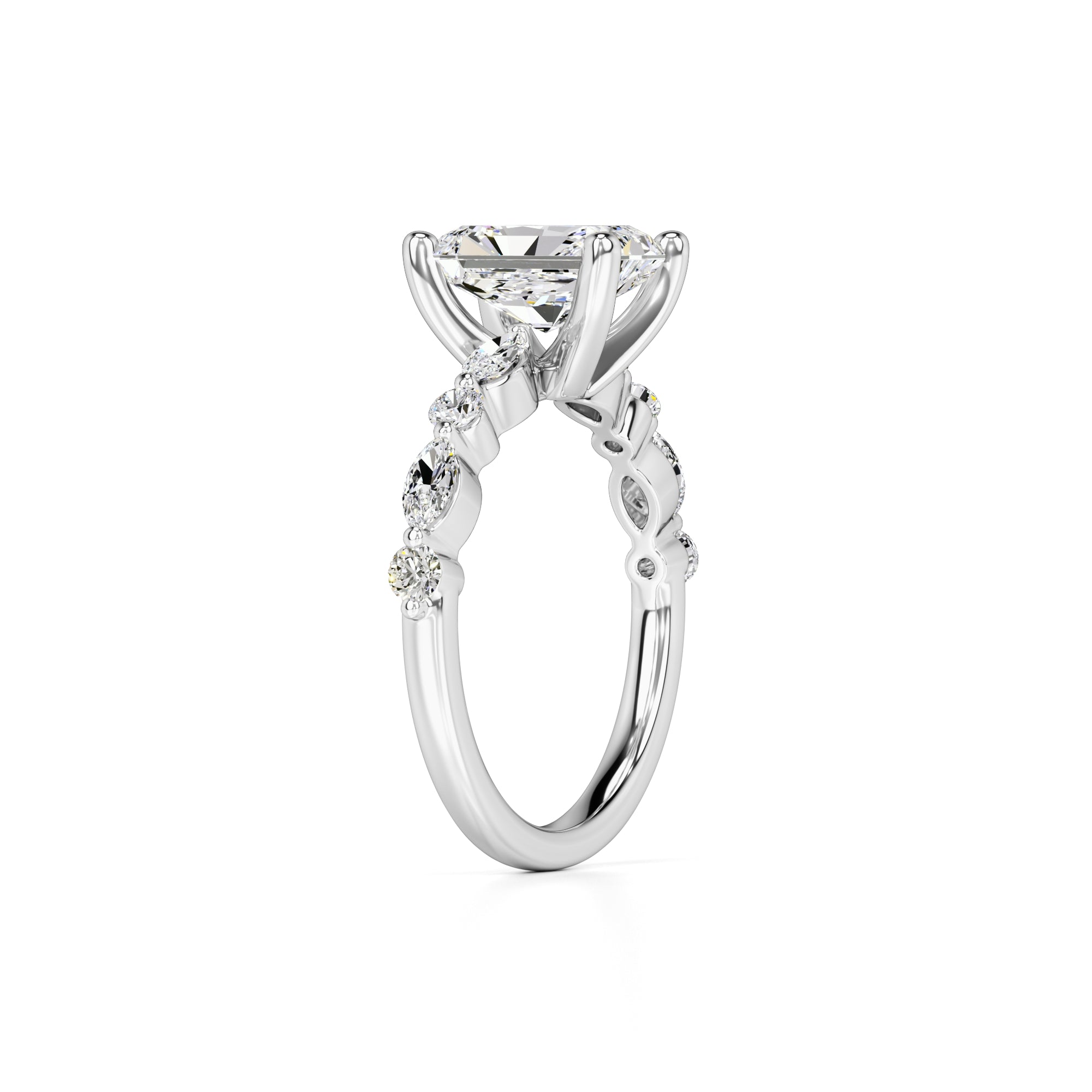 Jade Lab Grown Diamond Ring | White Gold | 3