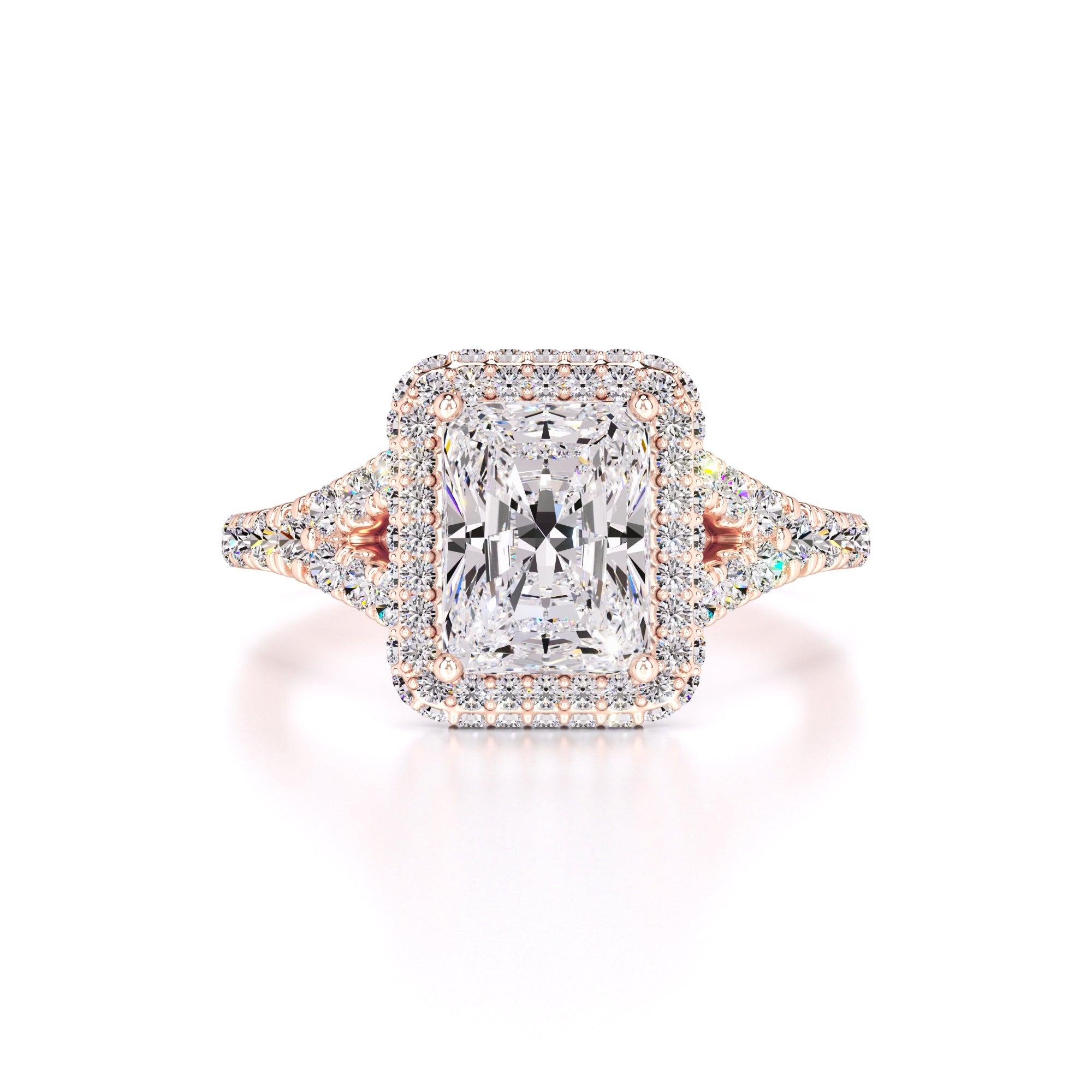 Melanie Moissanite & Lab Grown Diamond Ring | Rose Gold | 1