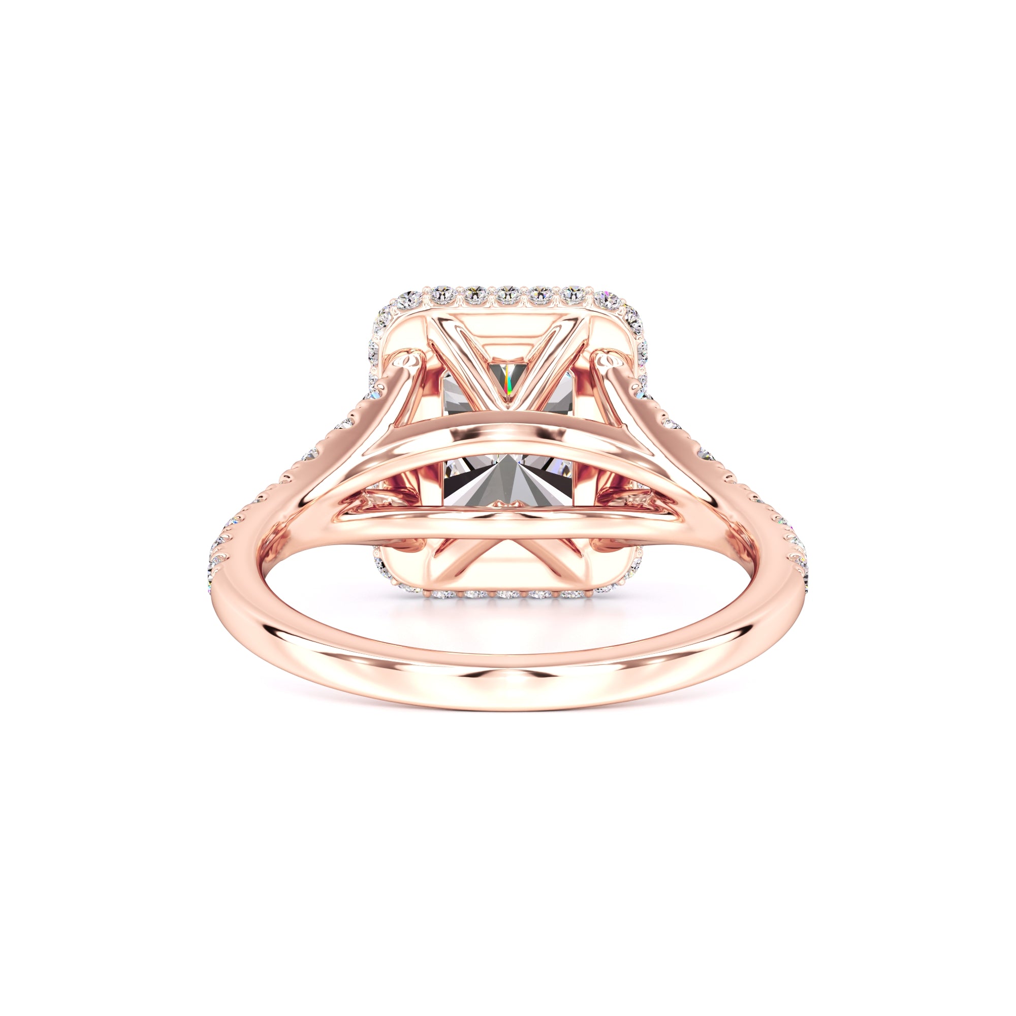 Melanie Moissanite & Lab Grown Diamond Ring | Rose Gold | 3