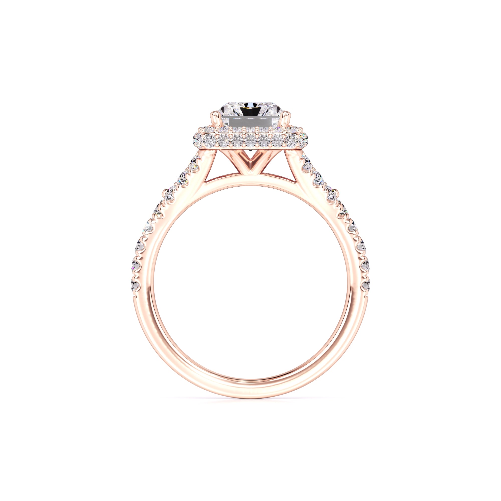 Melanie Moissanite & Lab Grown Diamond Ring | Rose Gold | 4