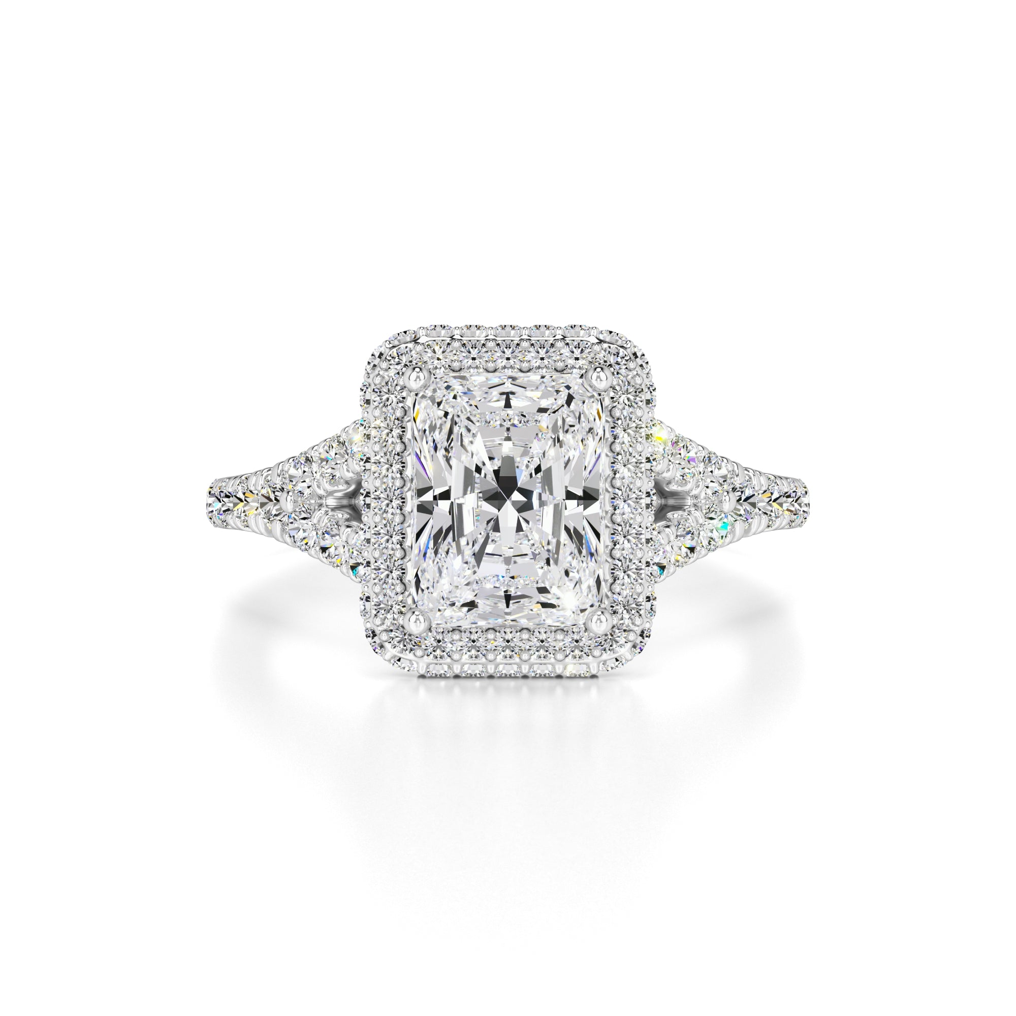 Melanie Moissanite & Lab Grown Diamond Ring | White Gold | 1