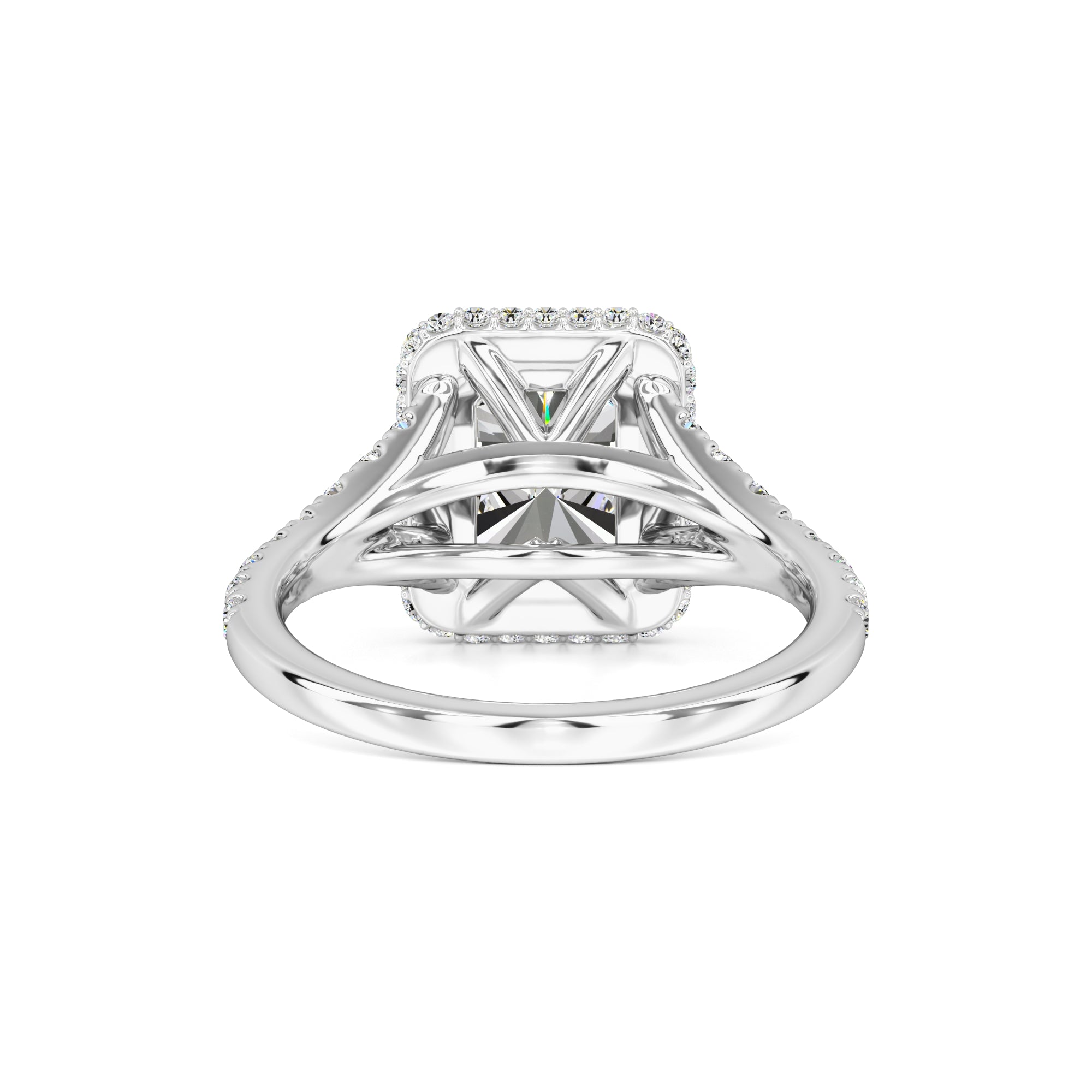 Melanie Moissanite & Lab Grown Diamond Ring | White Gold | 3