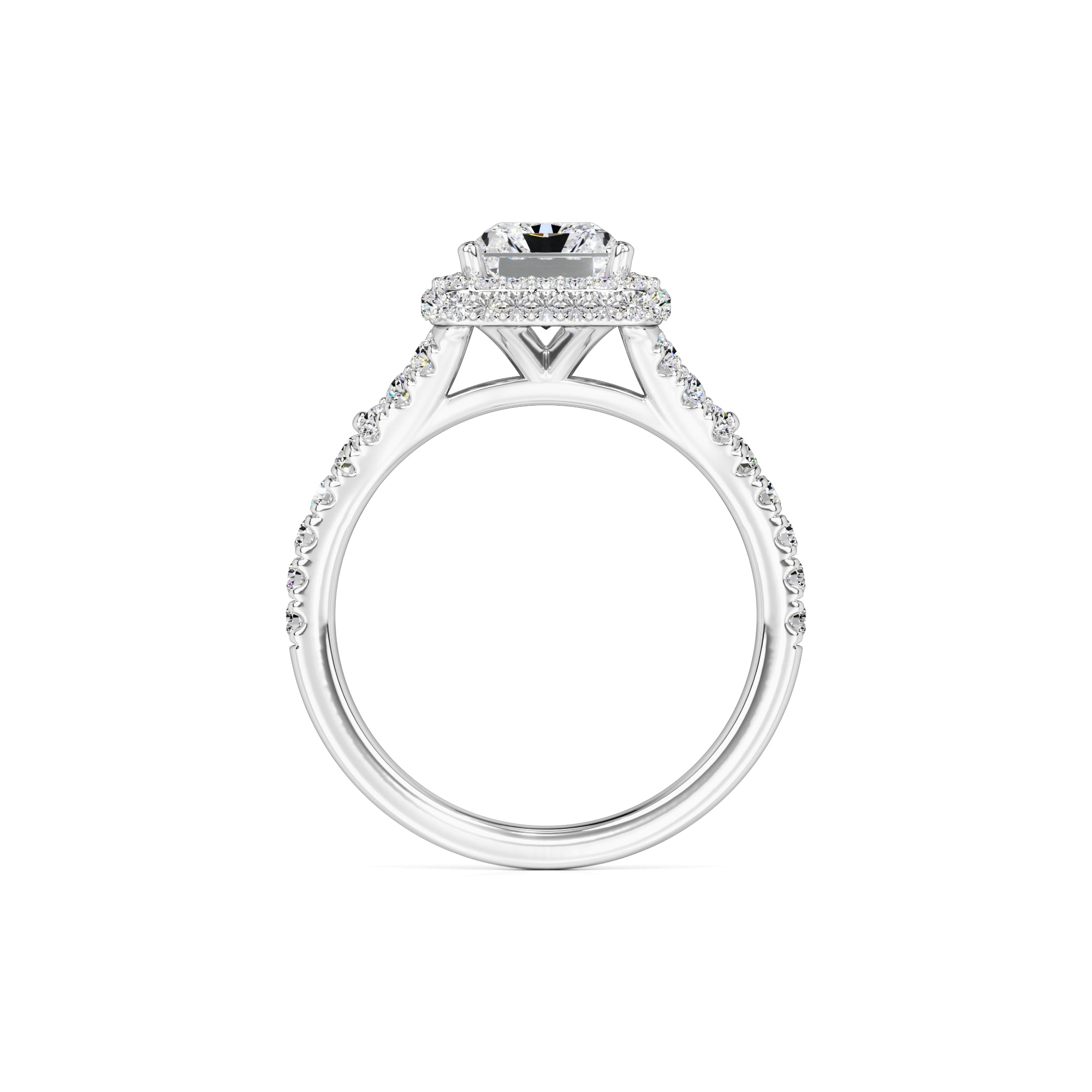 Melanie Moissanite & Lab Grown Diamond Ring | White Gold | 4