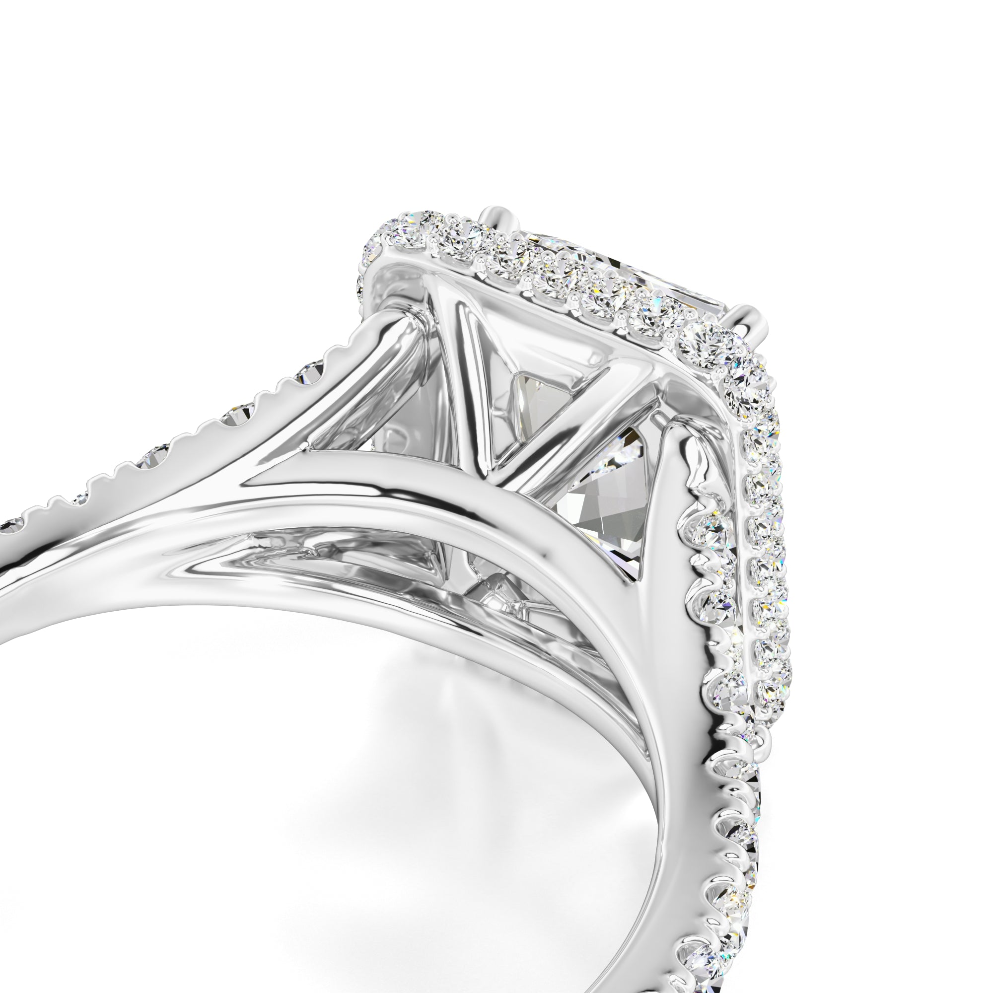 Melanie Moissanite & Lab Grown Diamond Ring | White Gold | 2