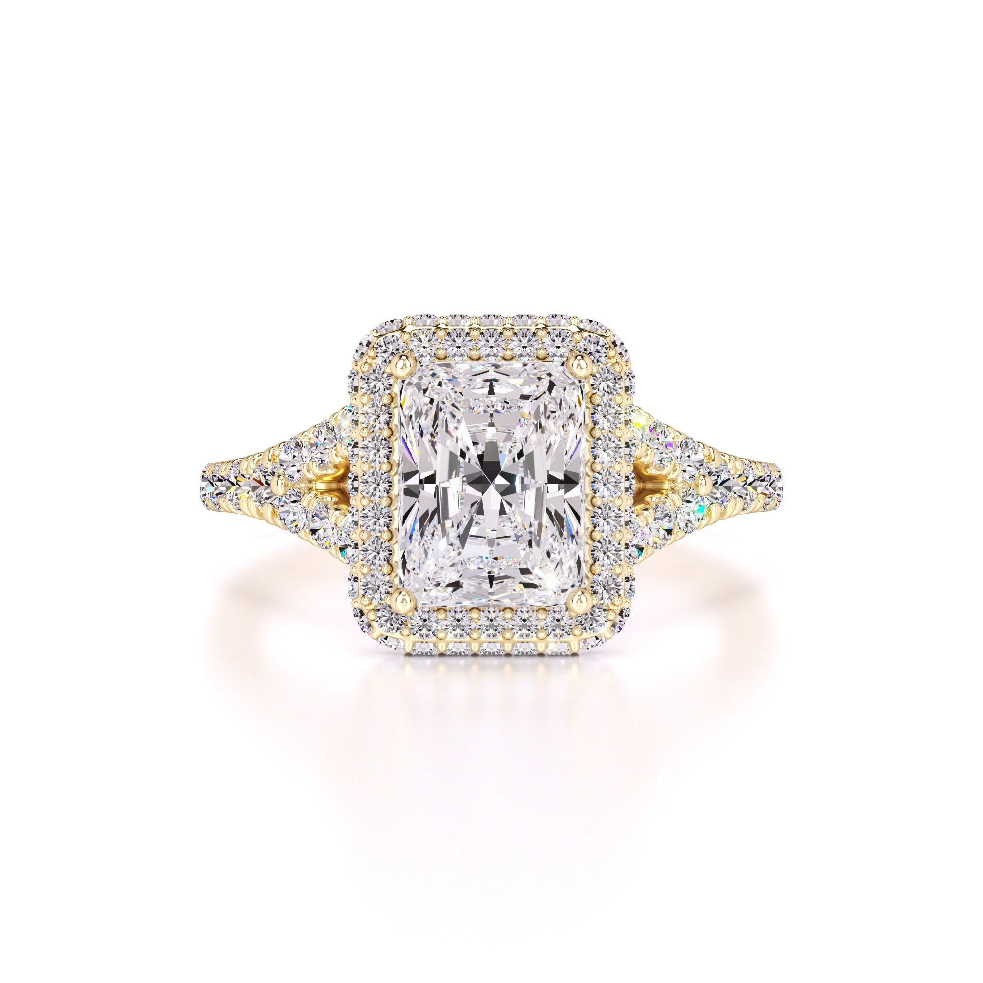 Melanie Moissanite & Lab Grown Diamond Ring | Yellow Gold | 1