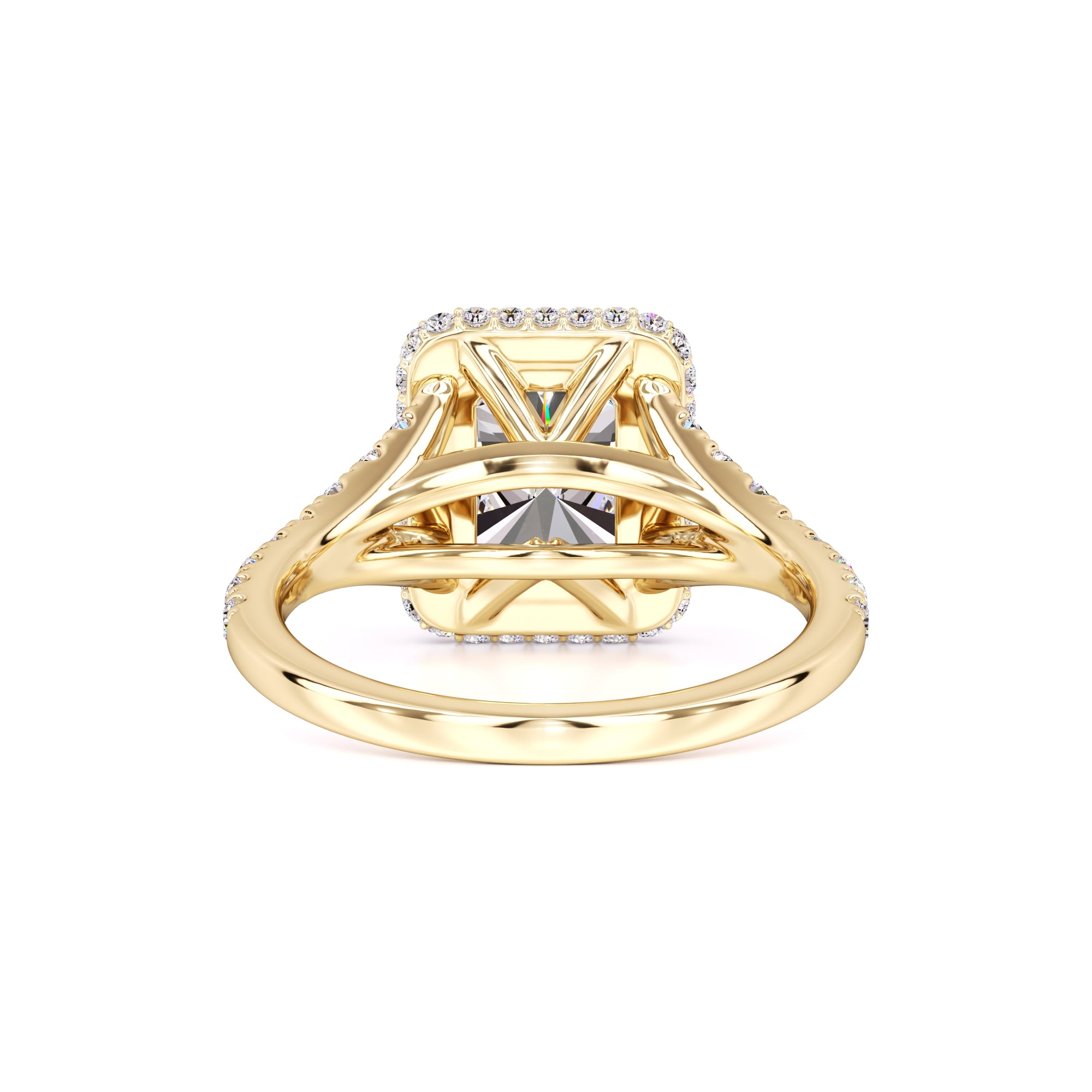 Melanie Moissanite & Lab Grown Diamond Ring | Yellow Gold | 3