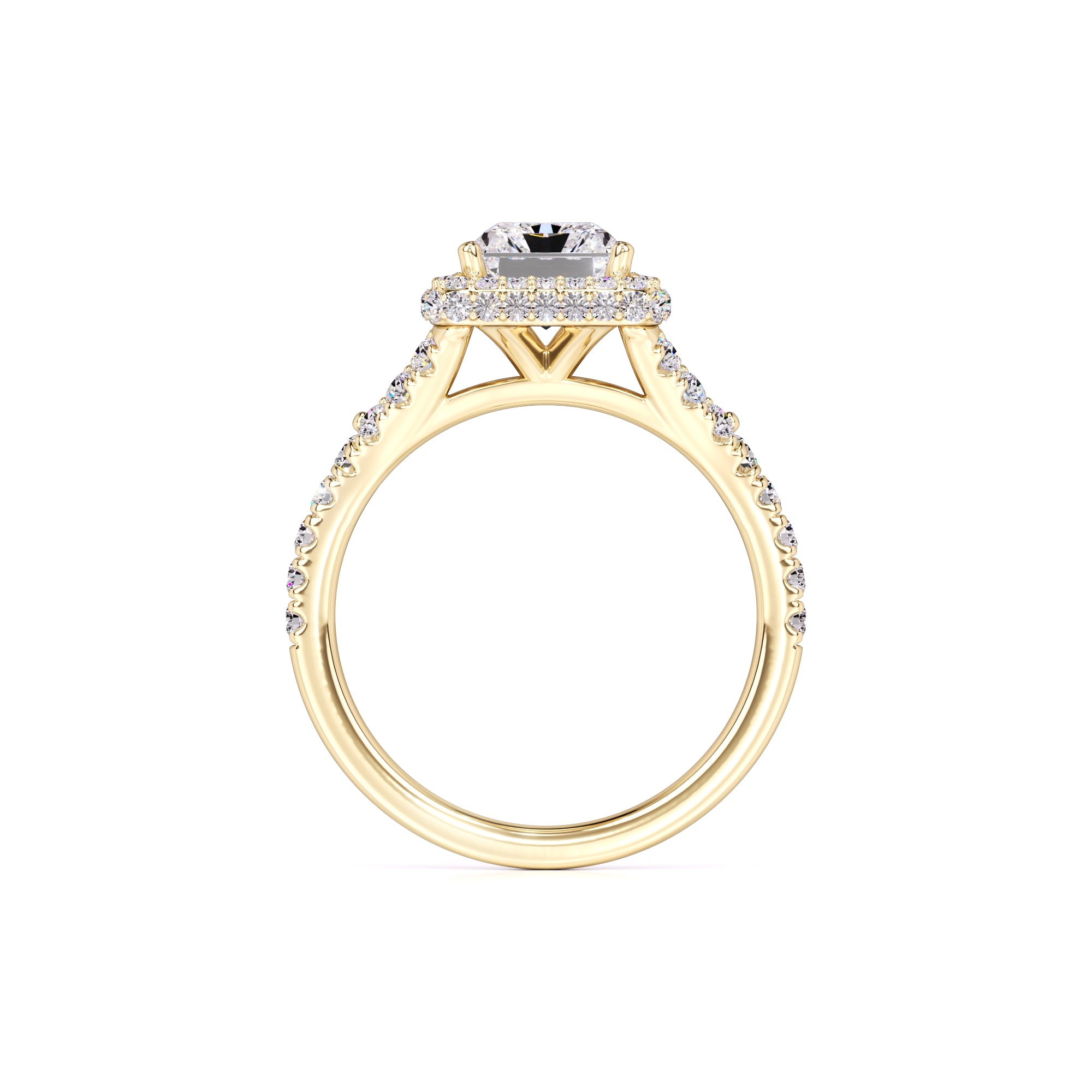 Melanie Moissanite & Lab Grown Diamond Ring | Yellow Gold | 4